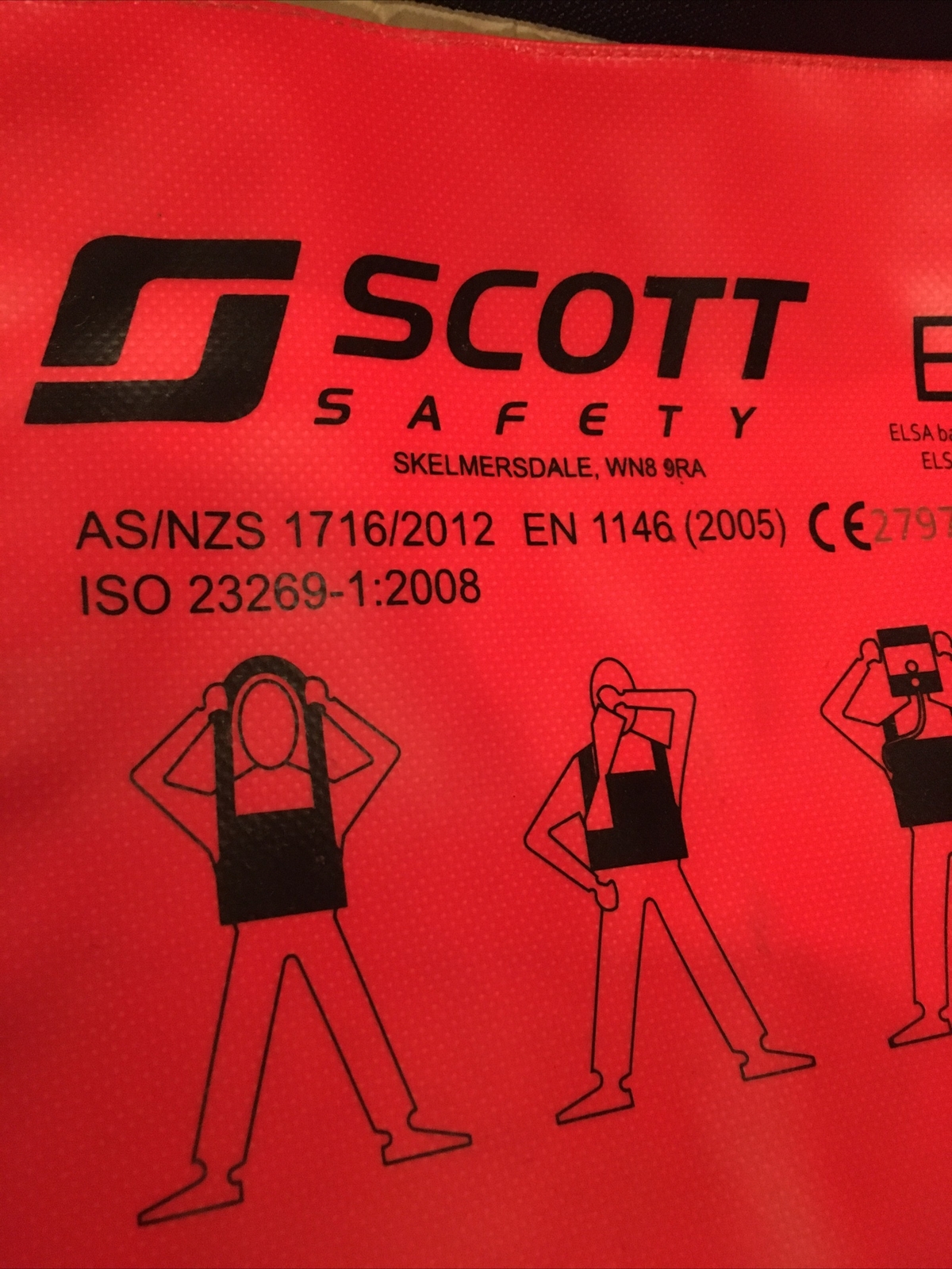 3M Scott Safety SPARE 10Min Cylinder Bag ELSA 2000 Evacuation Escape Rescue SCBA