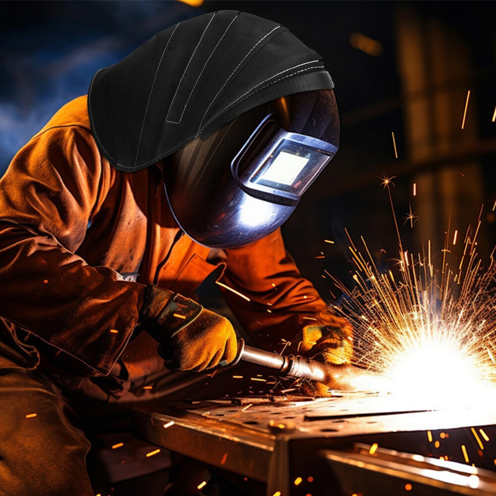 Welding Helmet Cover,Helmet Extended Cover with Press Fit Seal,Compatible,Black