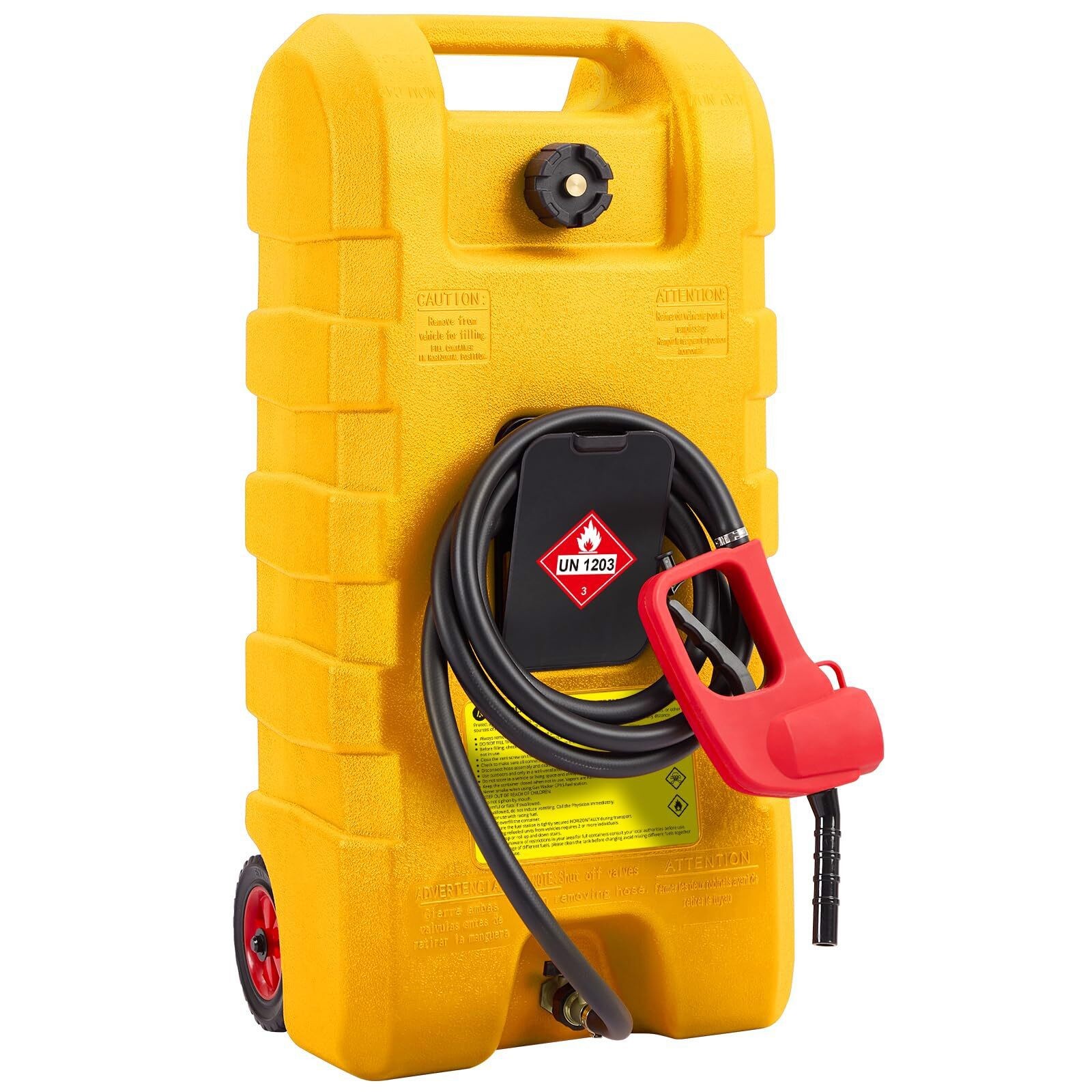 15 Gal Fuel Tank Heavy-Duty Fuel Tank Fuel Caddy with Manual Fuel Transfer Pump