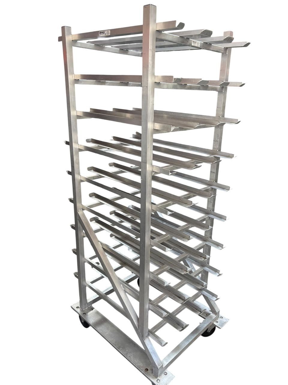 76″ Can Rack On Wheels Win-Holt CR162M #10 or #5 Bulk Storage NSF Aluminum #4643