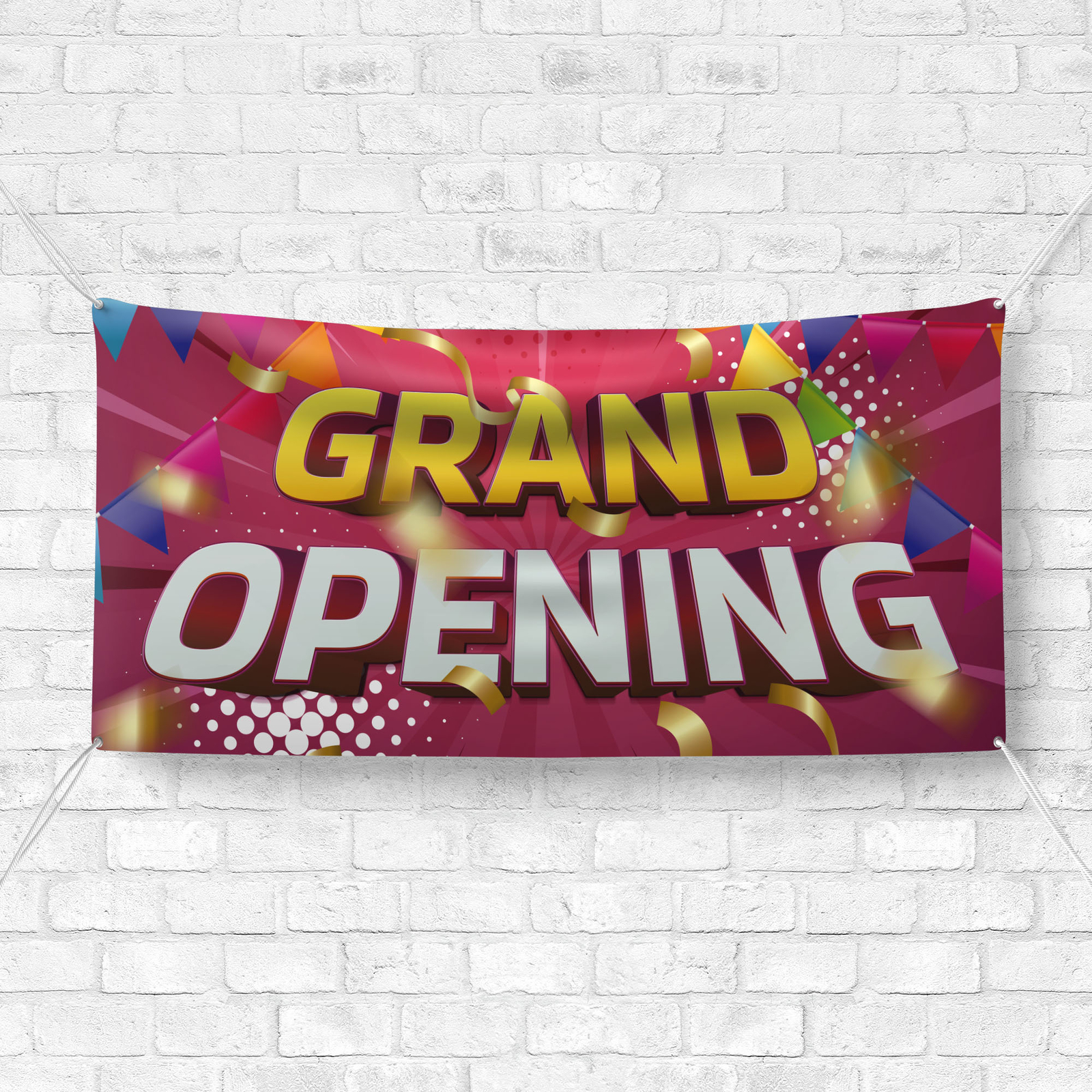 Grand Opening Banner 13 oz Heavy Duty Vinyl Grand Opening Sign – Ceremonies