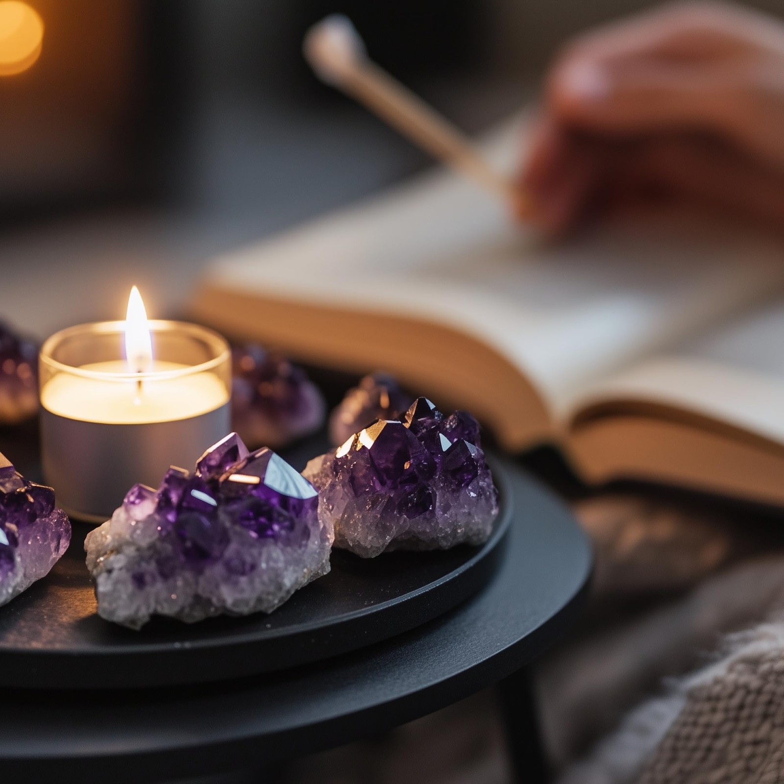 WYJHYZN Amethyst Crystal 2PCS (Approx. 0.882lb–1.15 lb, 0.79”–3.15”) Raw Purple