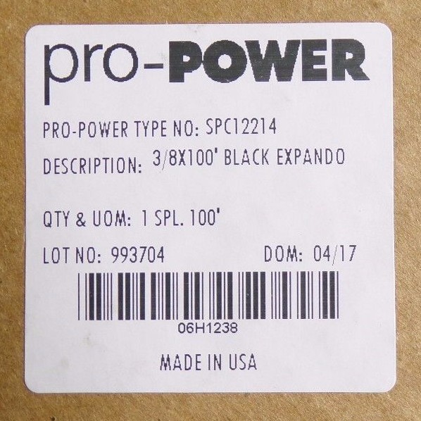 SPC12214 – Sleeving, Fray Resistant, Expandable, 30.5 m, 100 ft, 12.7 mm, (K)