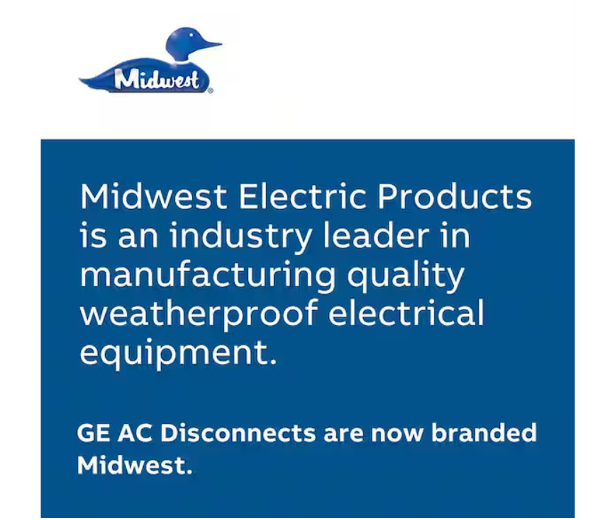 Midwest Electric Products 30-Amp 120/240-Volt Fused AC Disconnect (U035F2P)