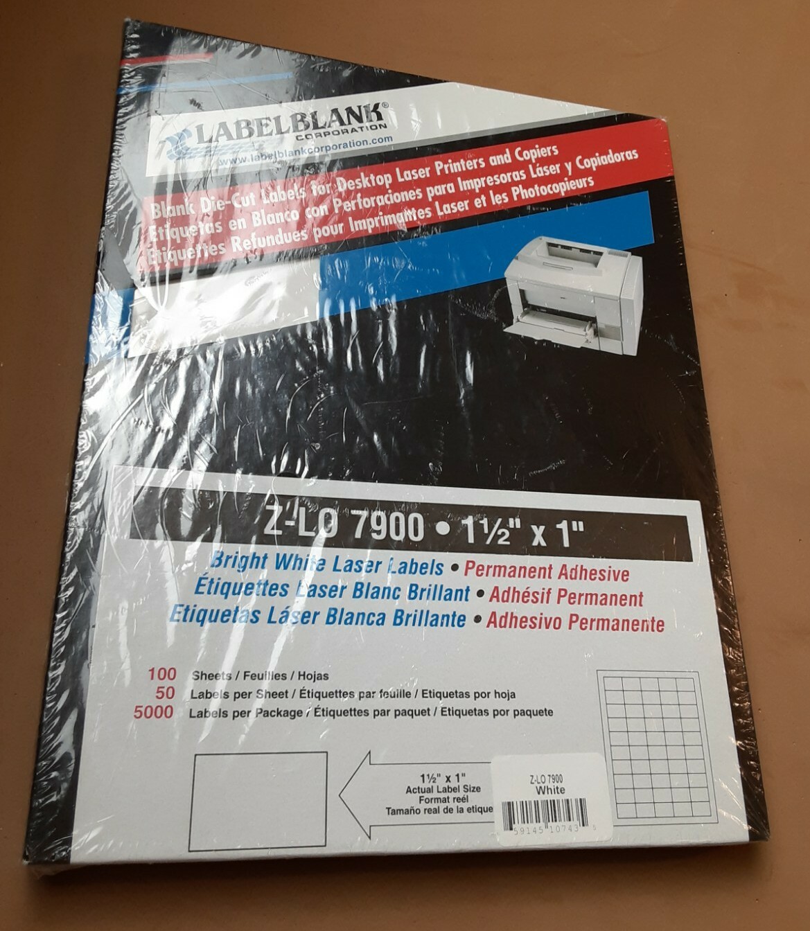 Label blank Corporation Z- LO 7900 1 1/2″ X 1″