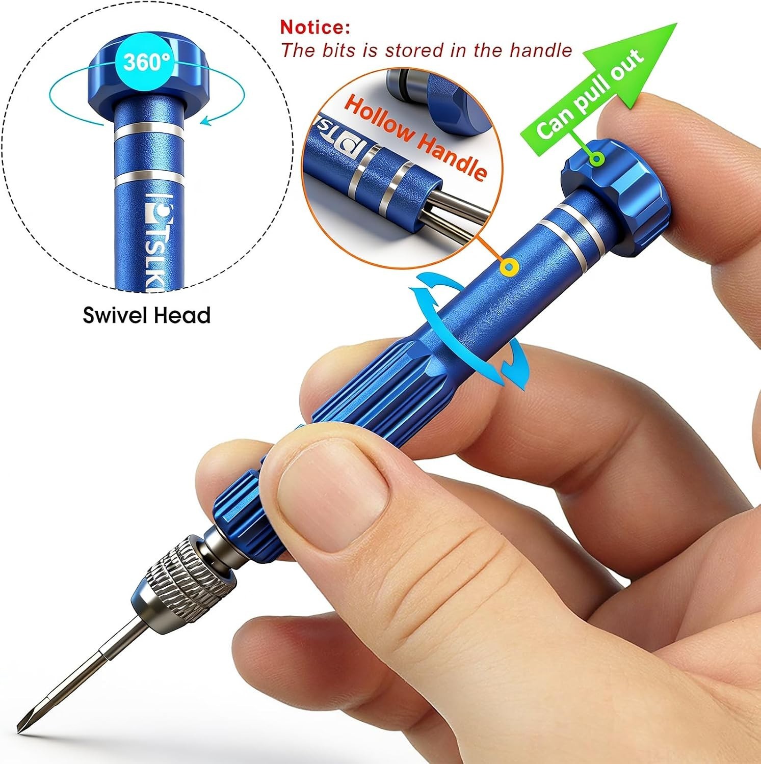 Eye Glass Repairing Kit, S2 Steel Screwdriver with 15 Types of Screws, Precision
