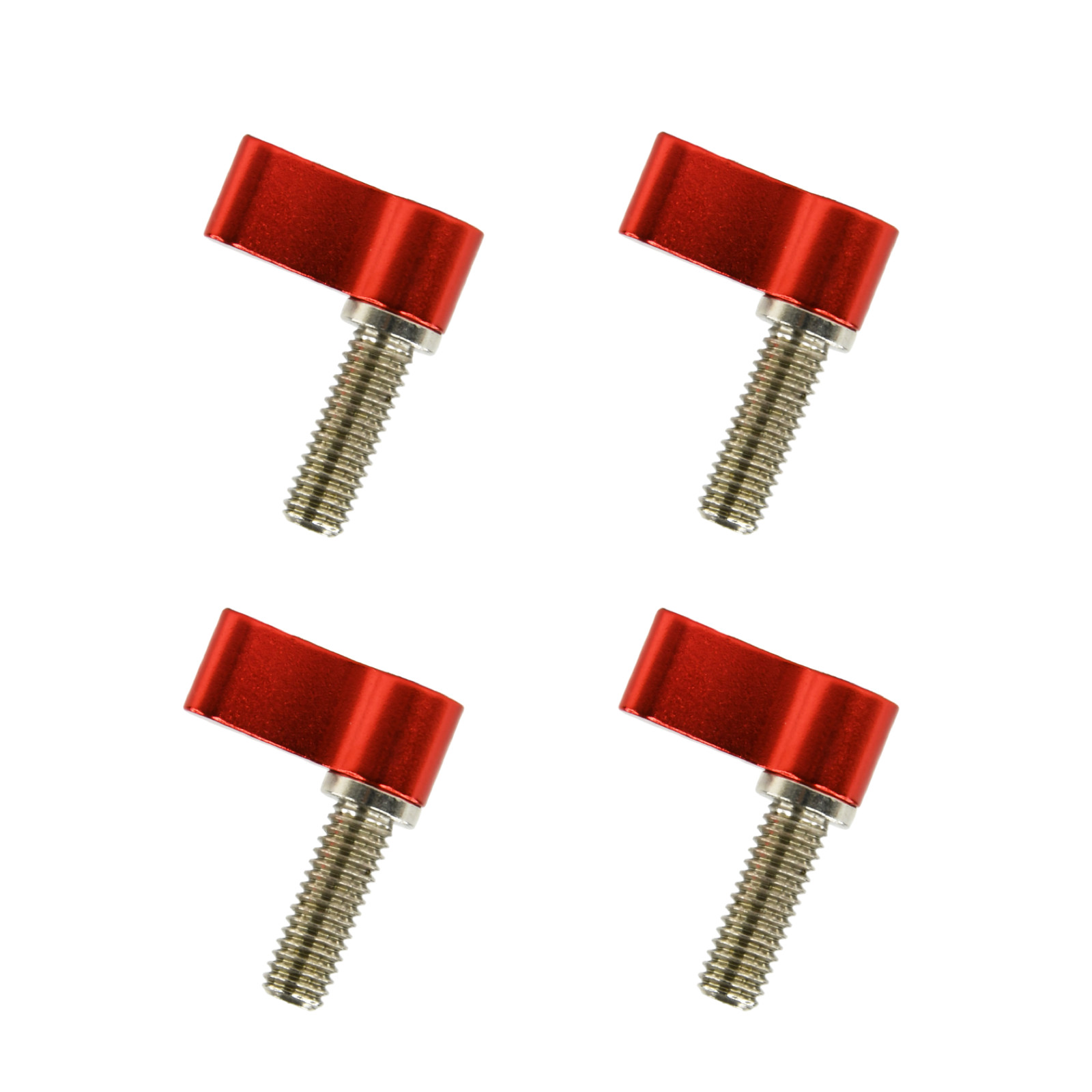 Adjustable 4pcs Thumb Lever Screw, M4*17mm & M6*17mm Sizes (Red or Black)