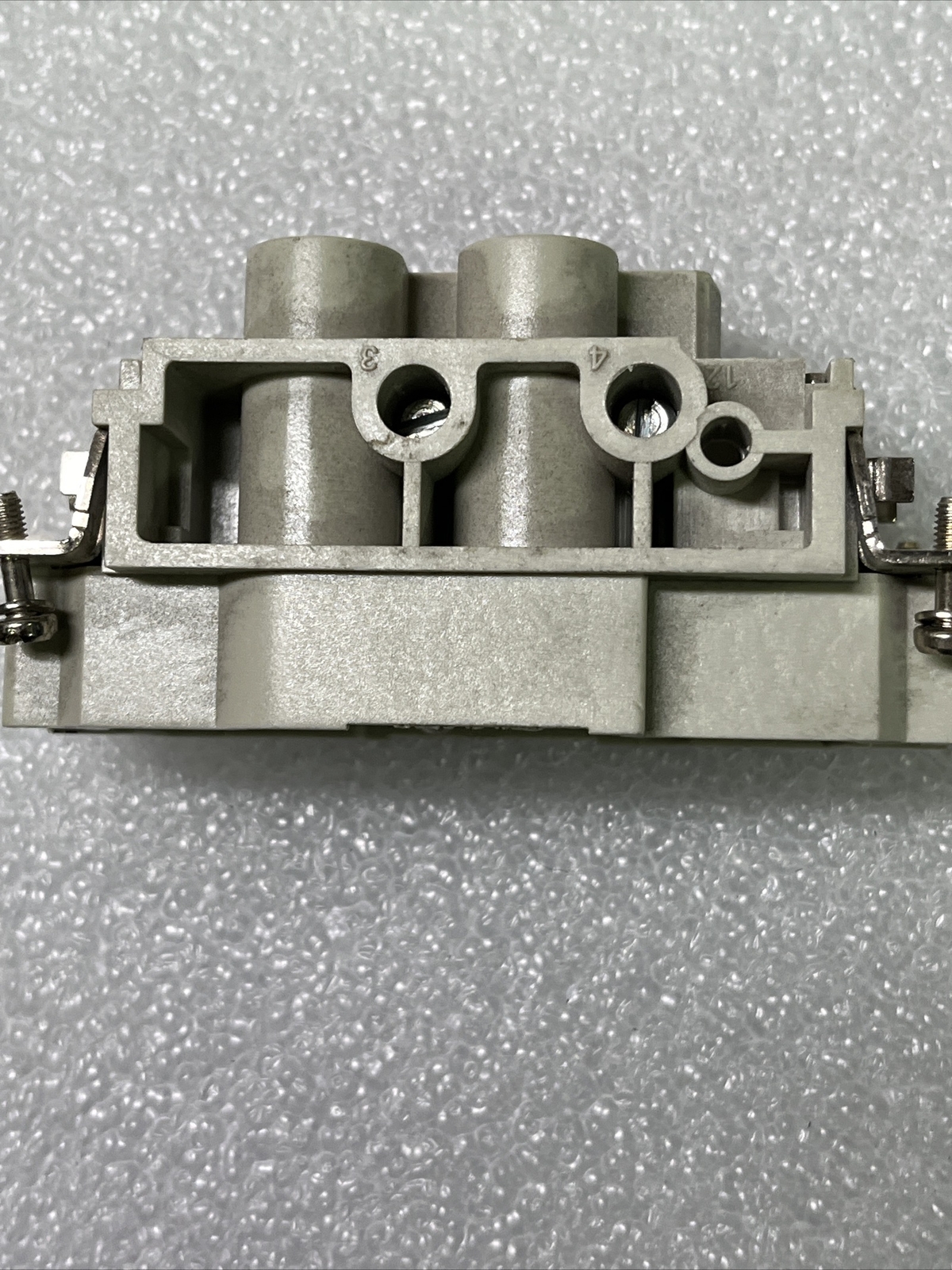(LOT OF 5) ILME CXM 4/0 Heavy Duty Connector Plated 4 PIN Male 690V 77.27