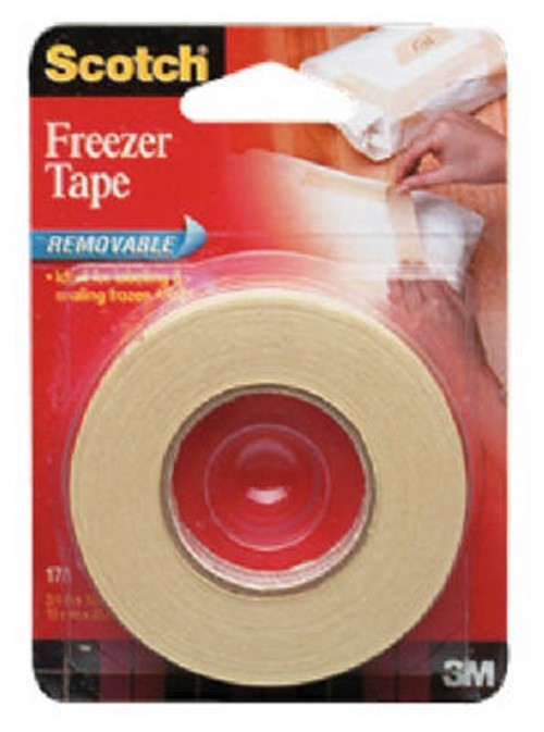 Scotch 178 Special Adhesive Freezer Tape 3/4 x 1000 in. for Labeling (Pack of 6)