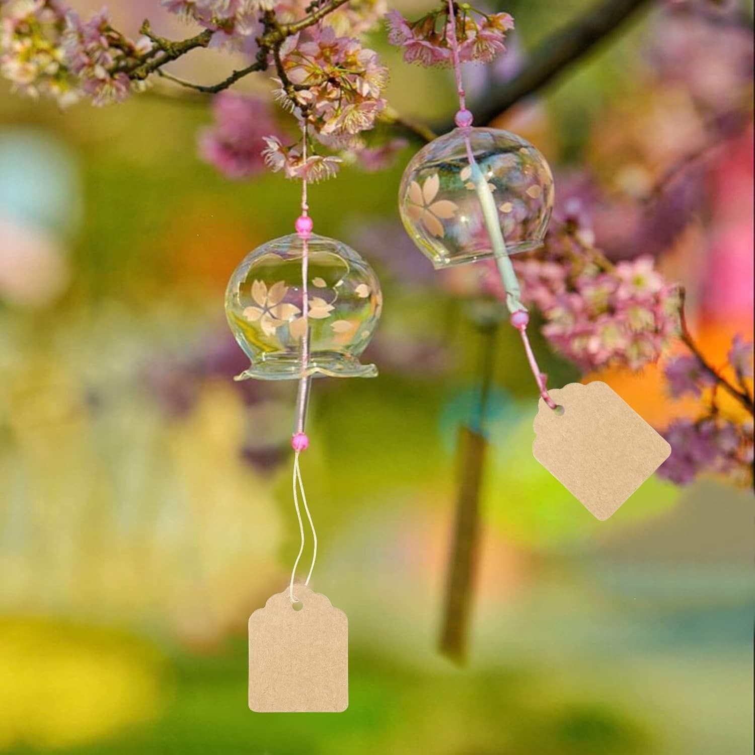 1000Pcs Price Tags with String Attached, 1.4X1.8 in Kraft Paper Hangtags, Price