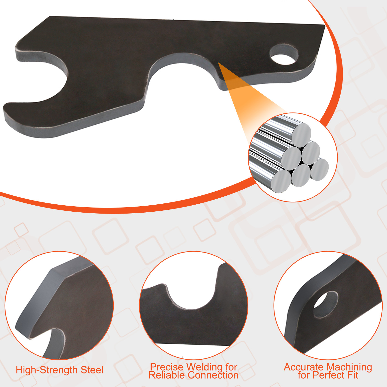 Quick Attach Excavator Bucket Ears for Kubota U35 KX71 KX91 KX121 KX040 KX033
