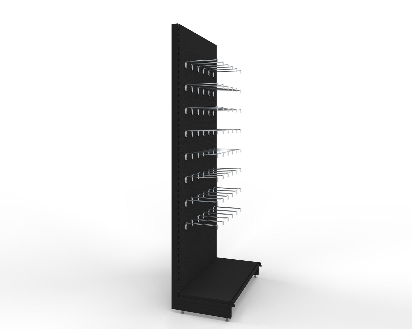Sales Shelf Metal Shelf Supermarket Shelf Wall Shelf 290 x 100 cm incl. Hooks Kiosk