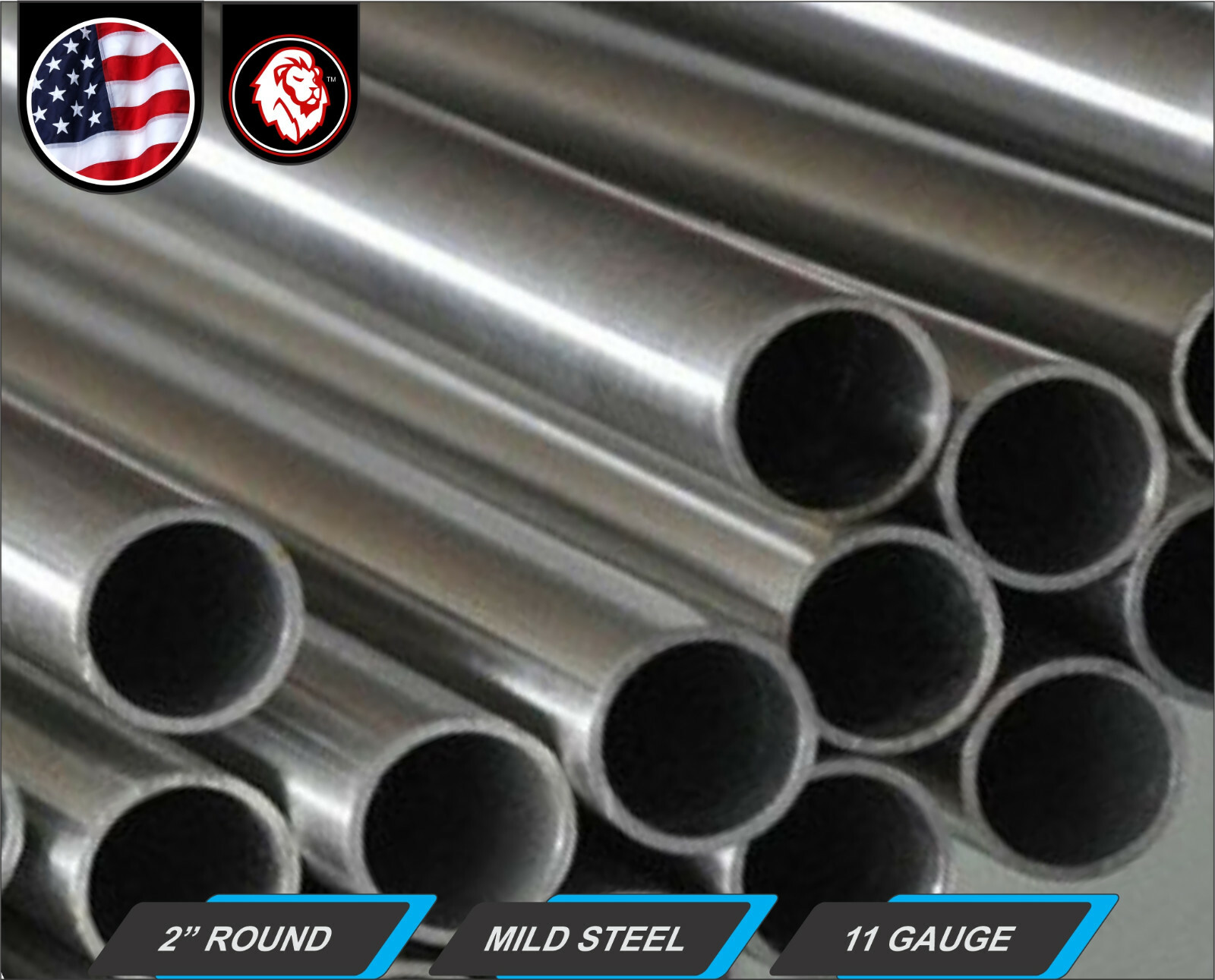 2″ Round Metal Tube – Mild Steel – 11 gauge – ERW – 12″ inch Long (1-ft)