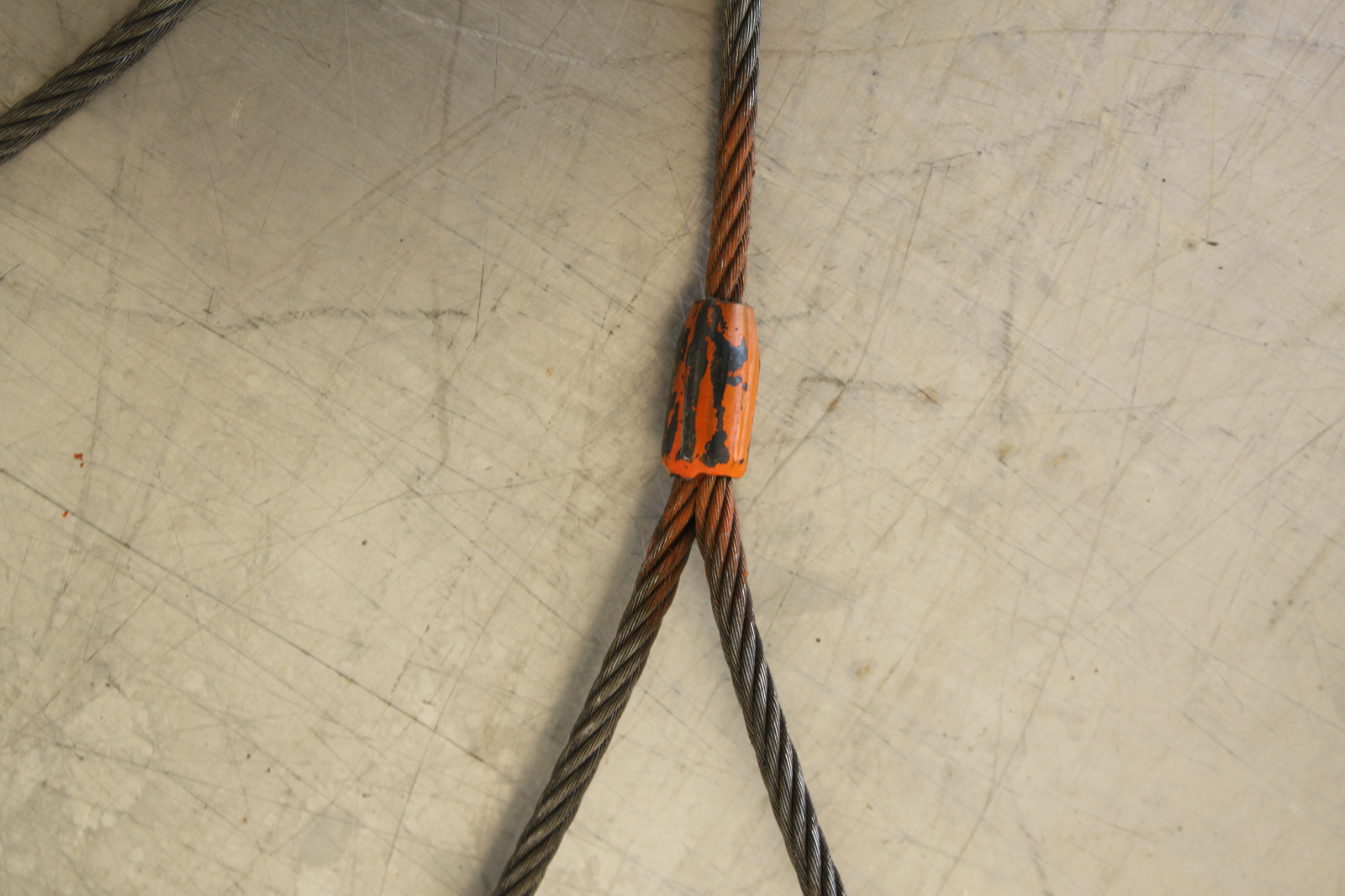 ASC 1/4″ x 8 FT .65 TON RIGGING BRAIDED WIRE STEEL CRANE CHAIN SLING HOIST JD