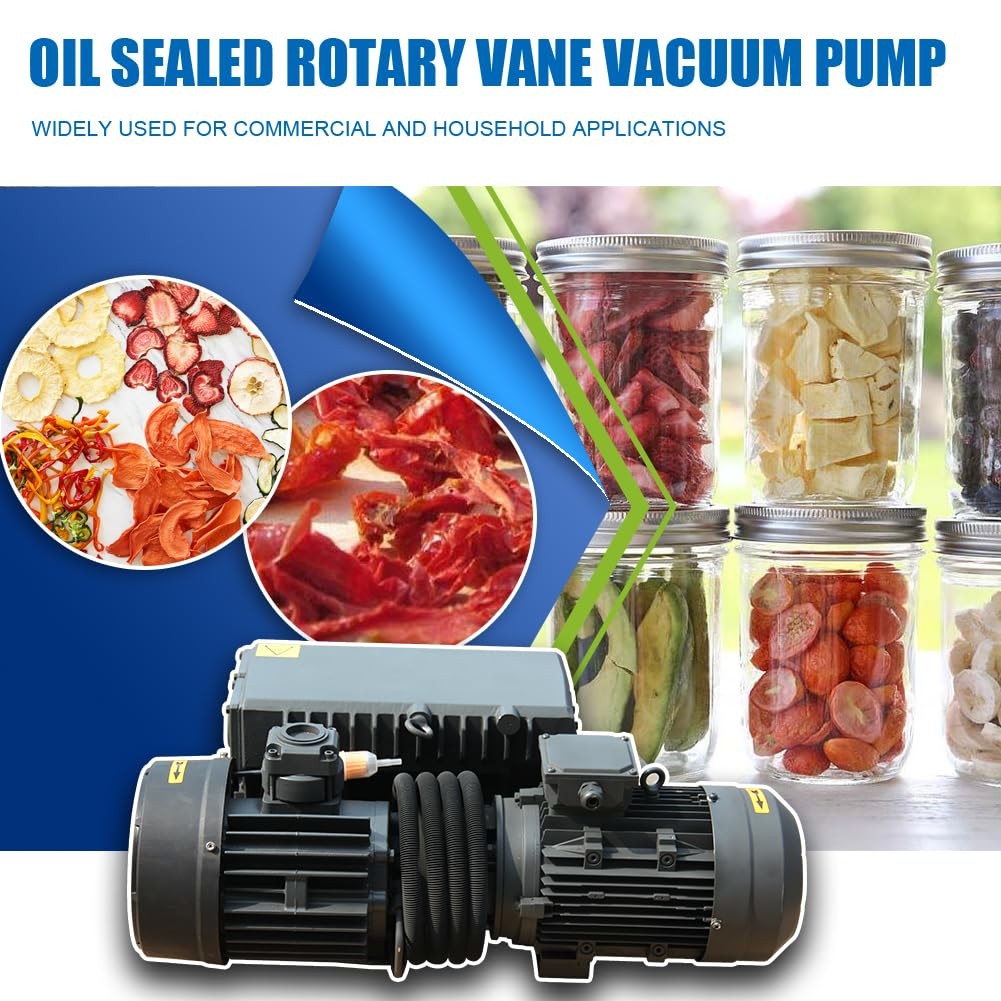 58.4 CFM 460V 3PH Rotary Van Oil Single Stage Vane Vacuum Pump Air Pump Vacuum