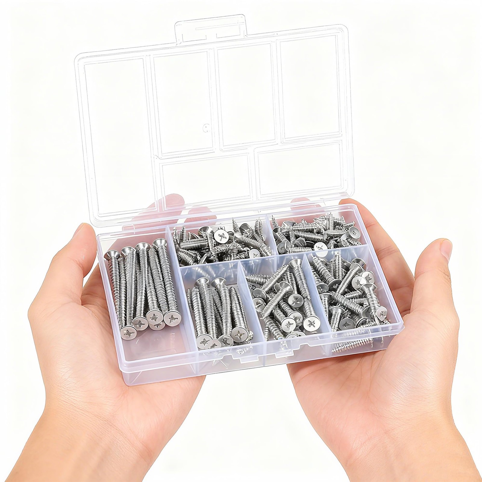 150 Pcs Wood Screws Assortment Kit, 6 Sizes High Hardness Assorted…