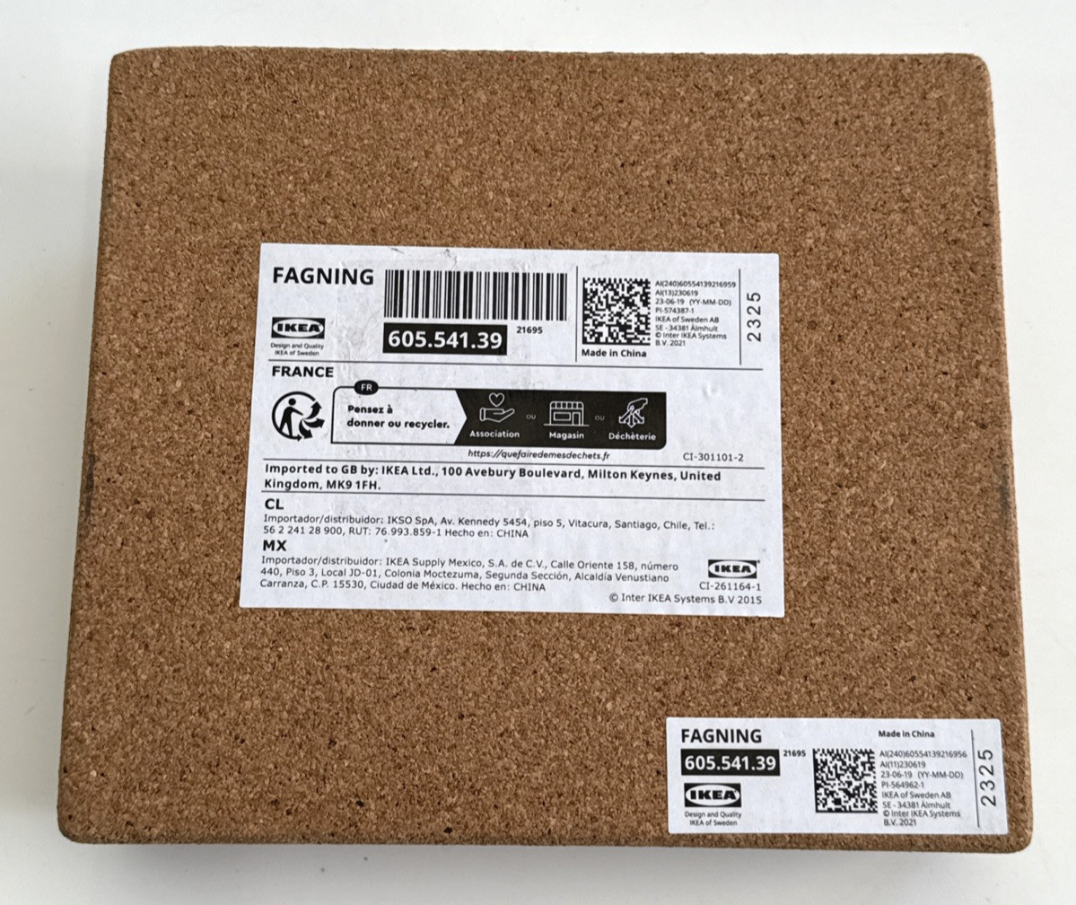 Ikea FAGNING Phone/Tablet Cork Holder NEW 605.541.39