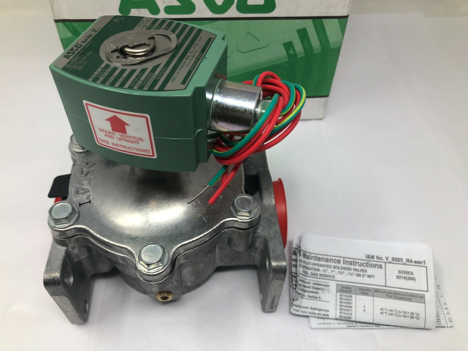 ASCO 8214G271 2-Way Normally Closed 1-1/2″ NPT 12VDC Aluminum Fuel Gas Solenoid