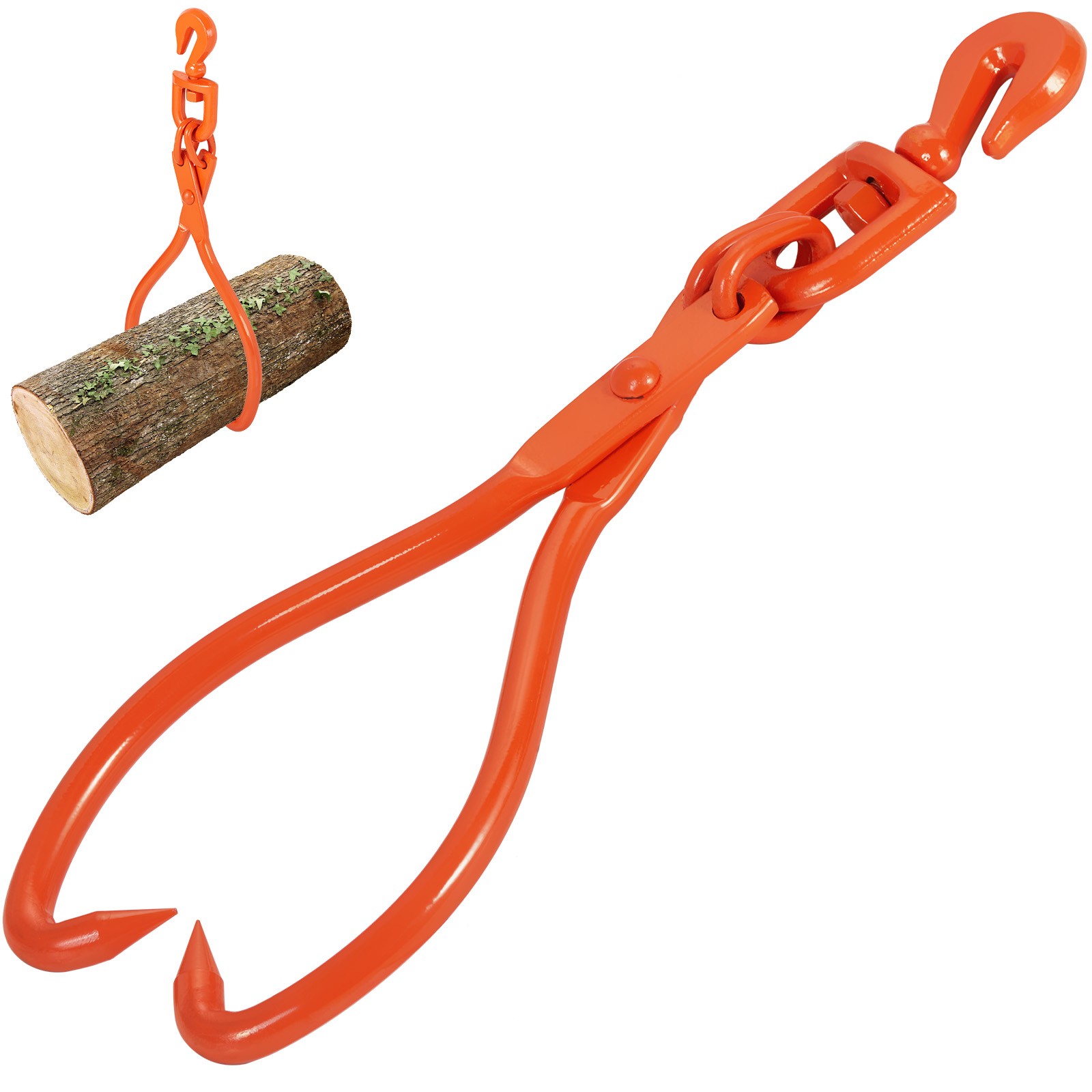 Uimoso 18-Inch Log Skidding Tongs with Rotating Claws for Heavy-Duty Lifting