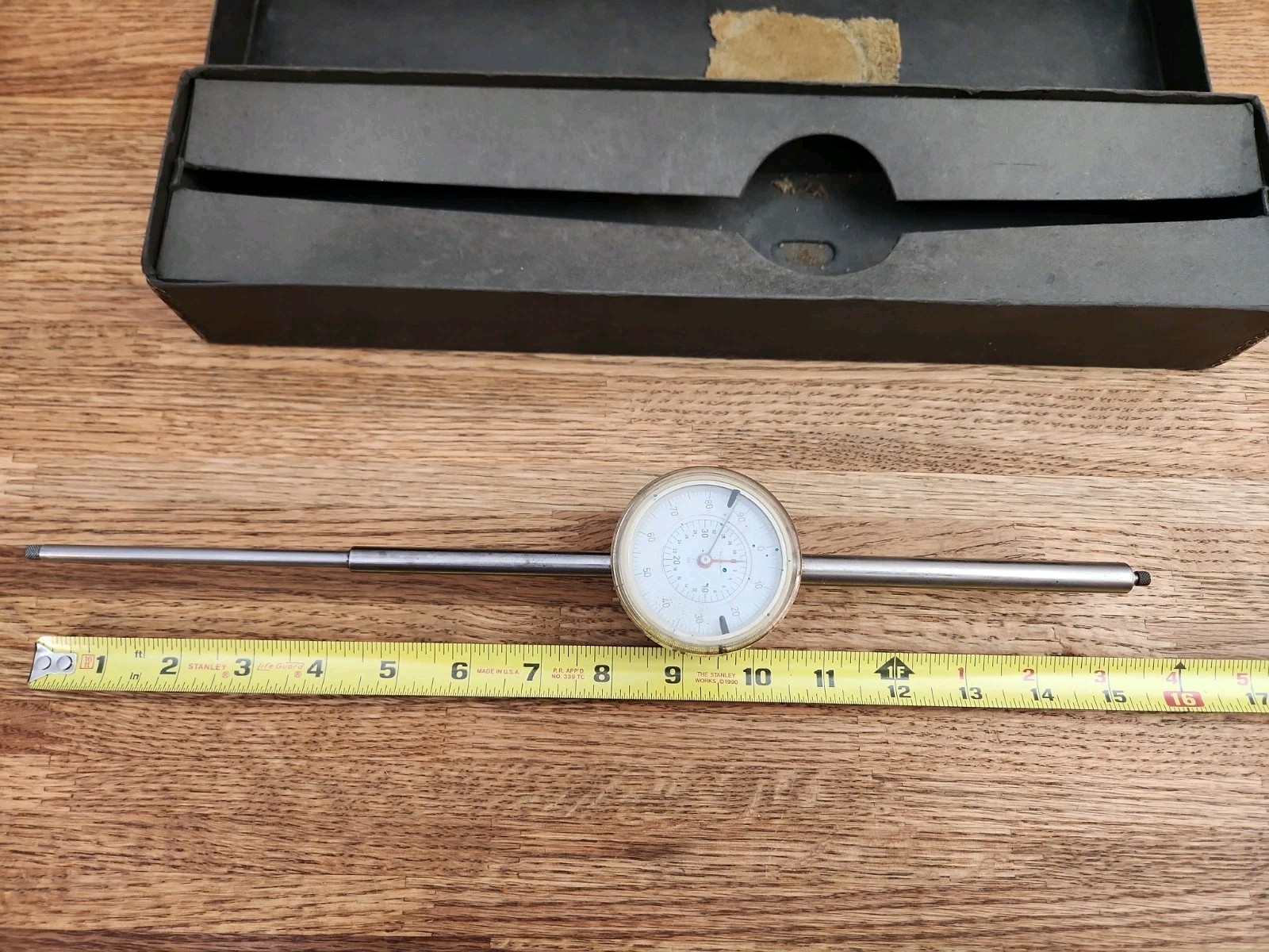 Kafer Long Range Dial Indicator, 0-4″ Range, Magnetic Back Mount