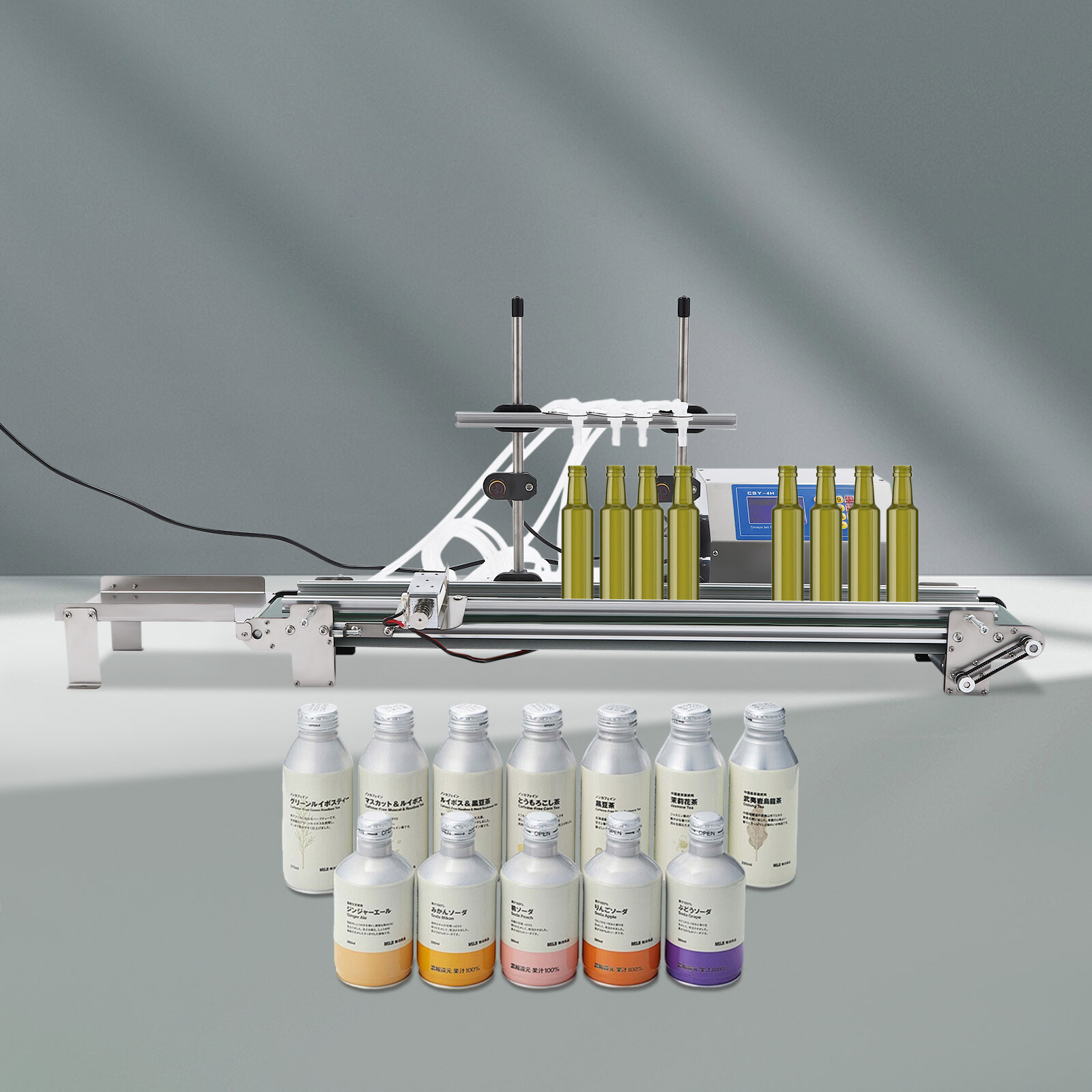 4-Head Automatic Liquid Filling Machine 10-500ml Bottle Filler Mini Filling Line