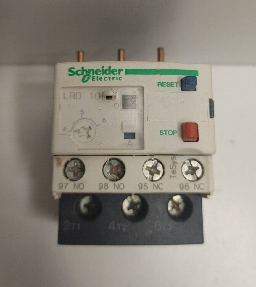 GUARANTEED! SCHNEIDER 4-6A 600V OVERLOAD RELAY LRD10