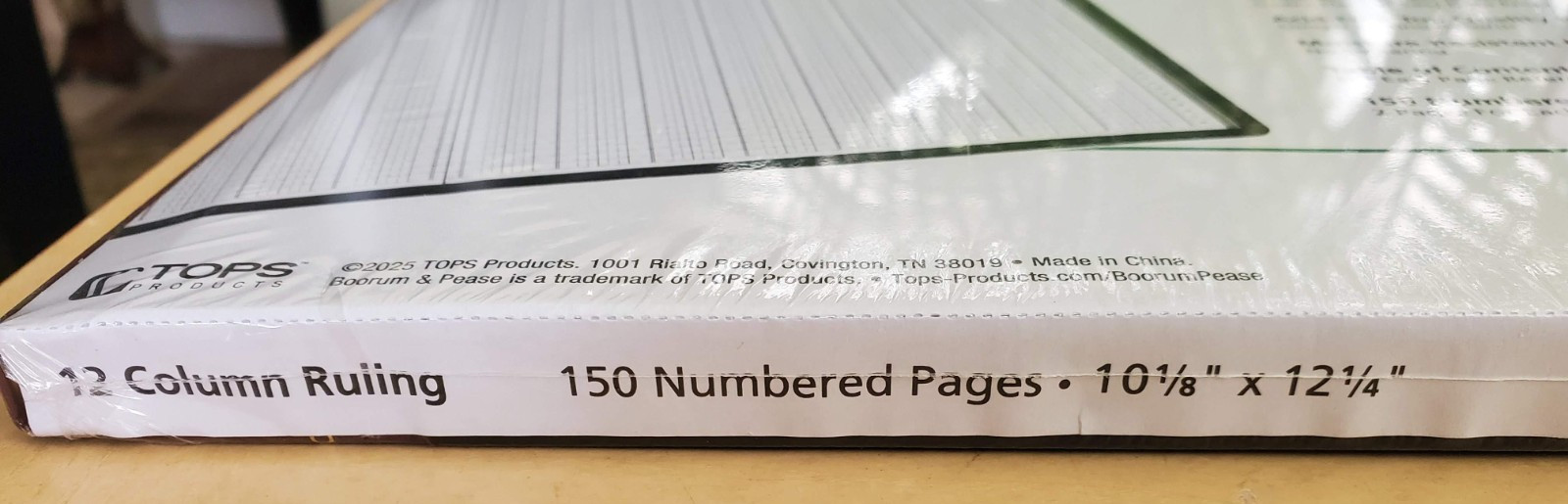 Boorum & Pease Columnar Accounting Book 12 Column Black Cover 150 Pages 1602 1/2