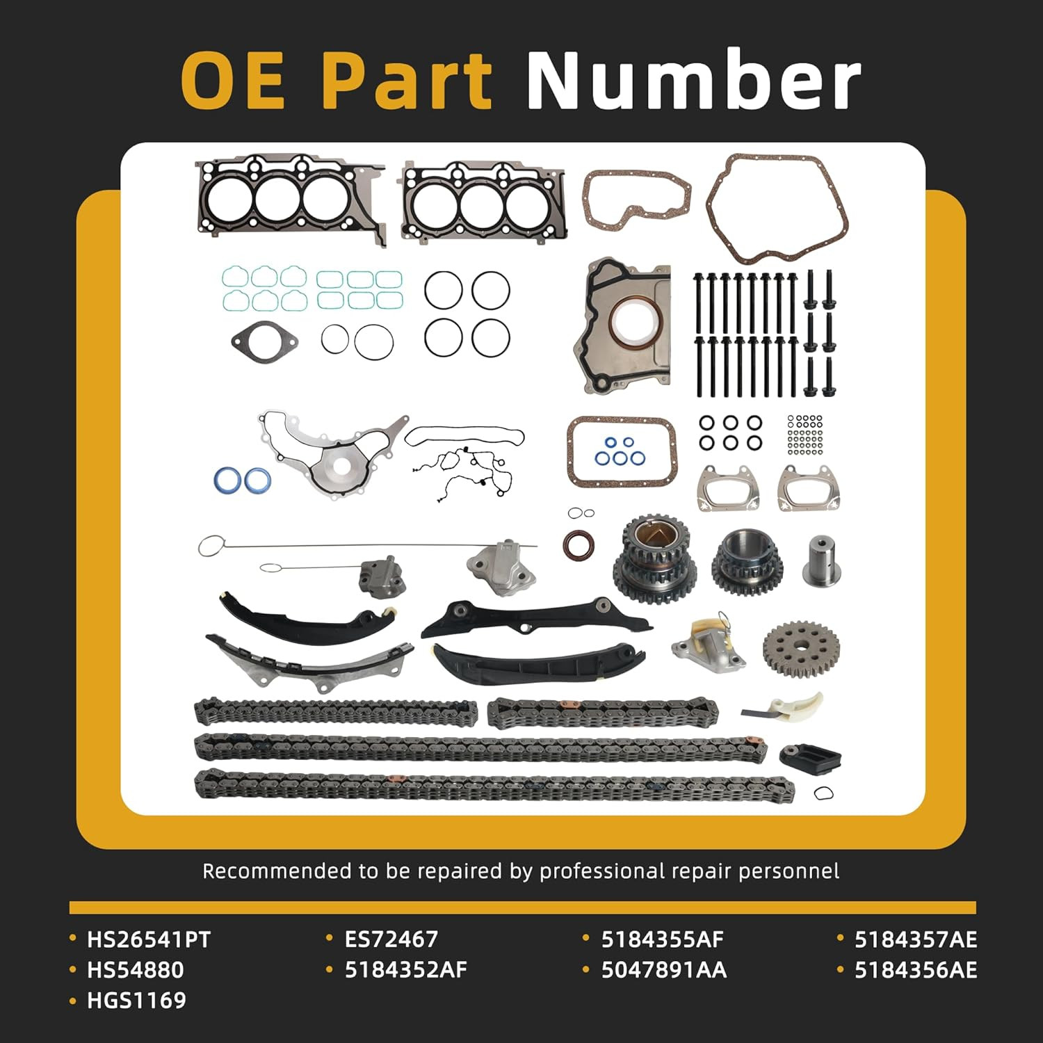 Timing Chain Head Gasket Set Dodge Grand Caravan Journey RAM 1500 3.6L 2011-2015