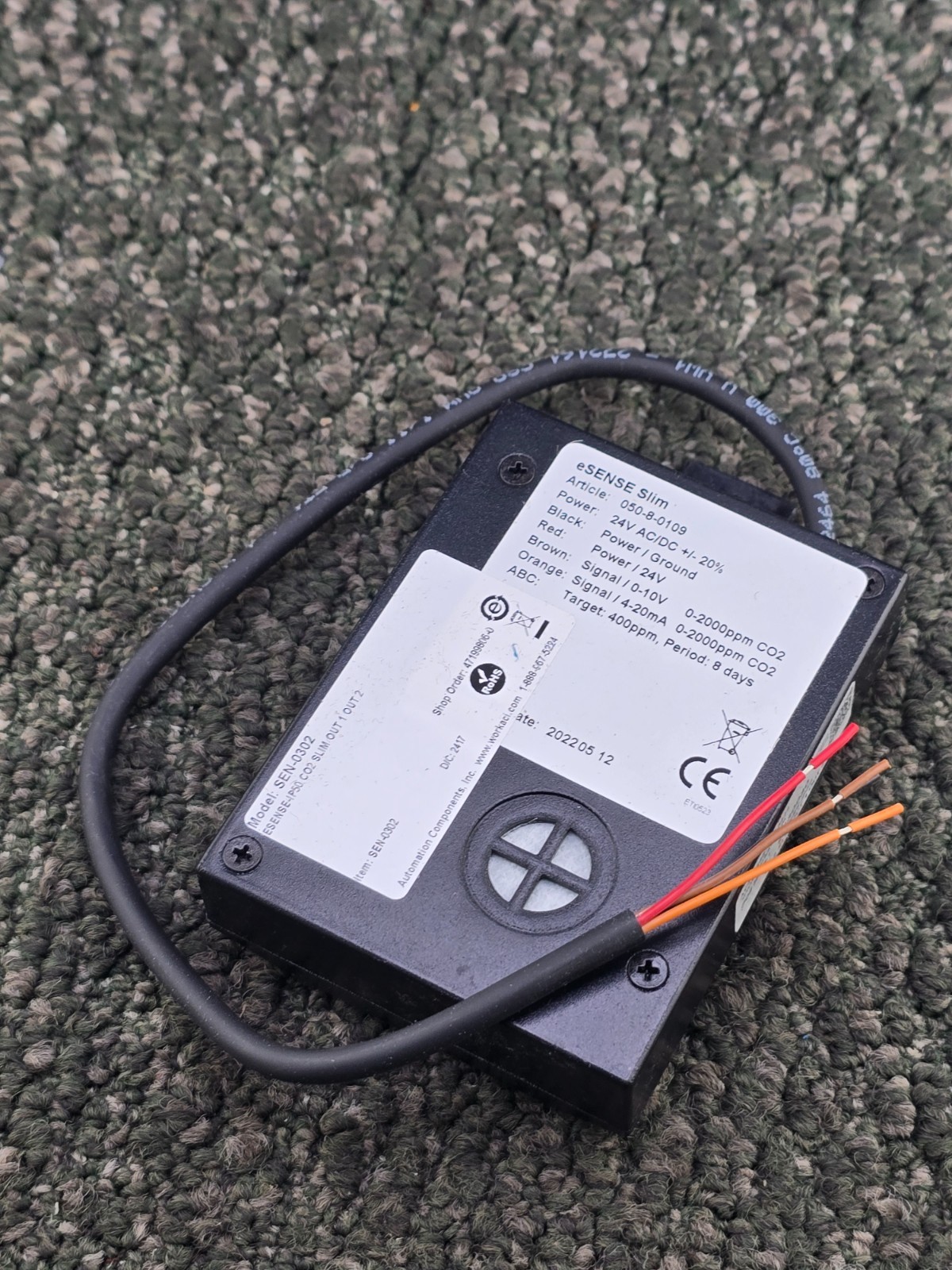Automation Components ESENSE-IP50 4-Wire CO2 Transmitter IP50 Housing 24V AC/DC