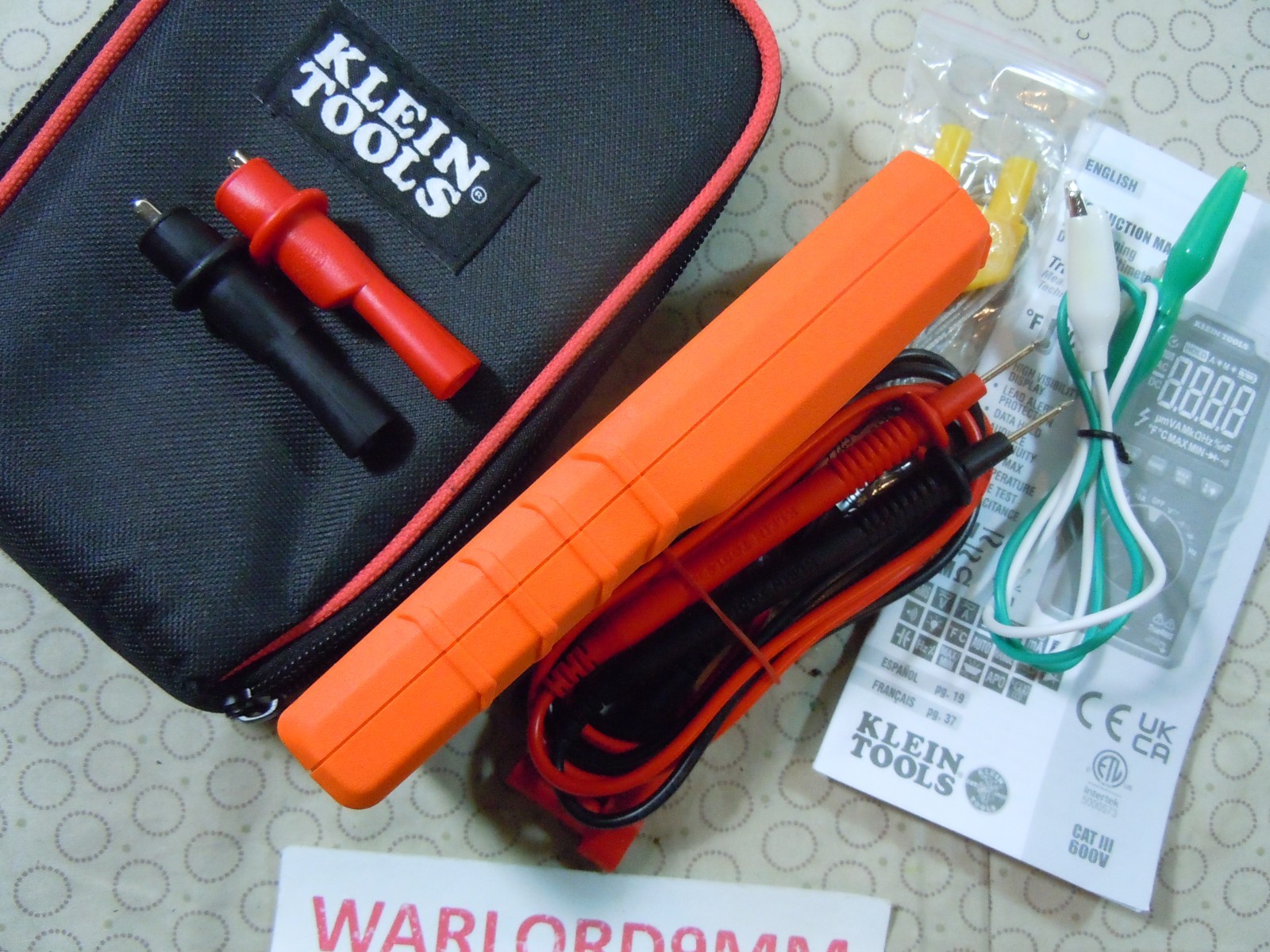 KLEIN TOOLS MM450 TRMS MULTIMETER WITH ACCESSORIES + KLEIN CASE – 0208304.