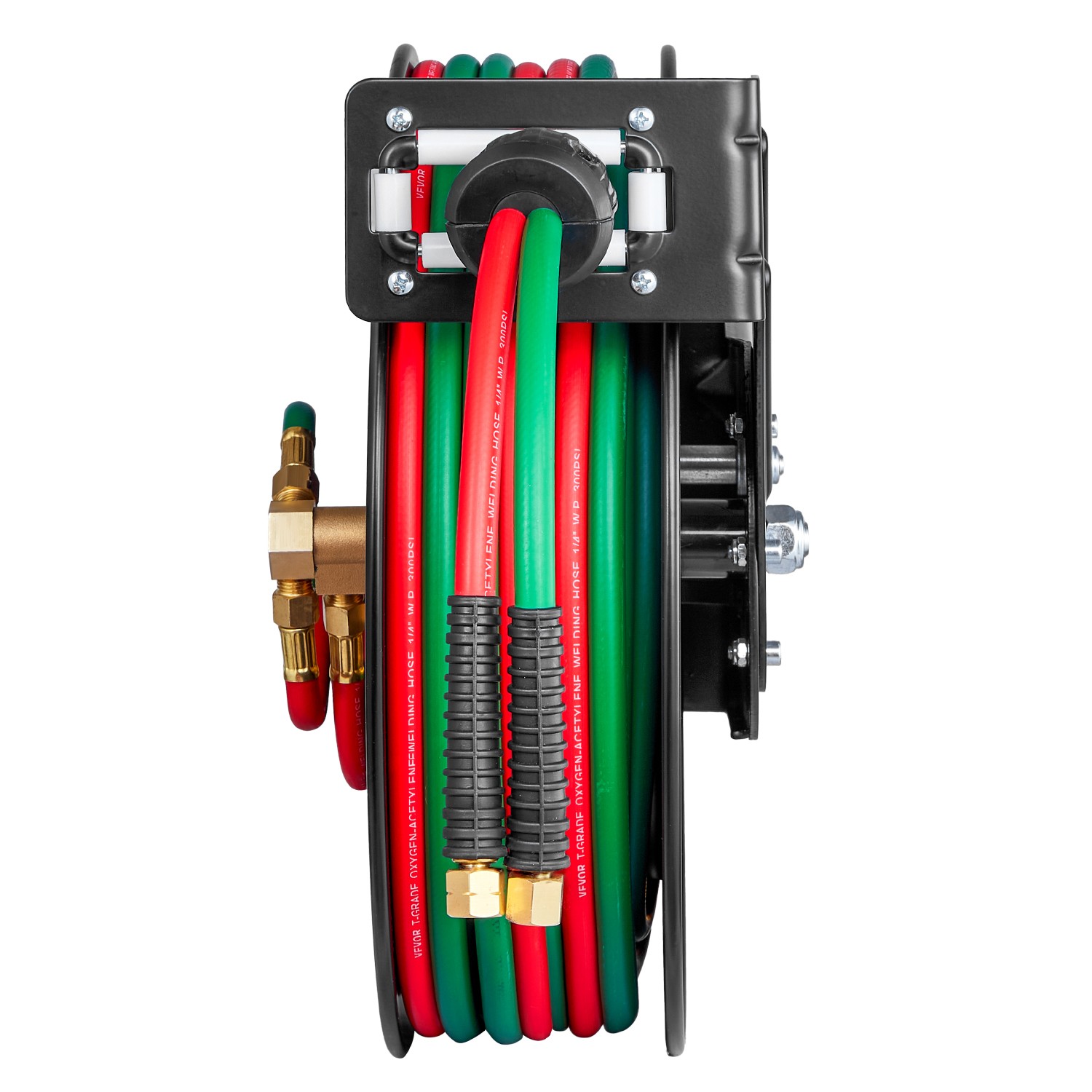 VEVOR Retractable Welding Hose Reel 1/4 in x 50FT Oxygen Acetylene Rubber Hose