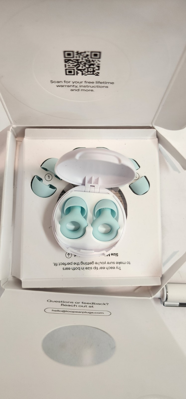 Loop Quiet 2 Noise Reducing Silicone Earplugs with Case – Mint Green
