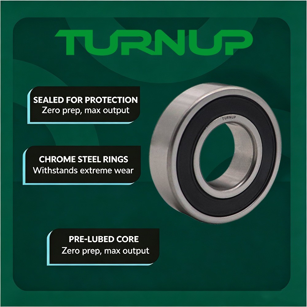 2Pcs TURNUP 1623-2RSC3 Inch Ball Bearing 1/2″x1-1/2″x1/2″ Double Sealed