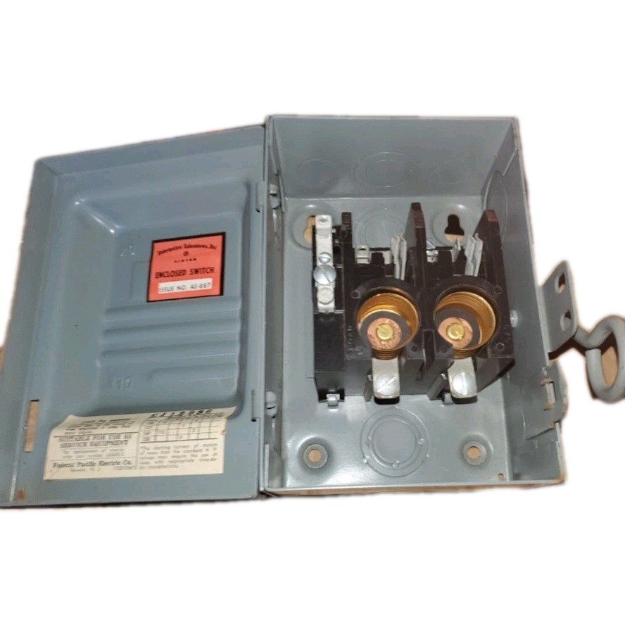 NOS Vintage Federal Pacific Electric FPE 30 Amp Safety Switch Disconnect UNUSED