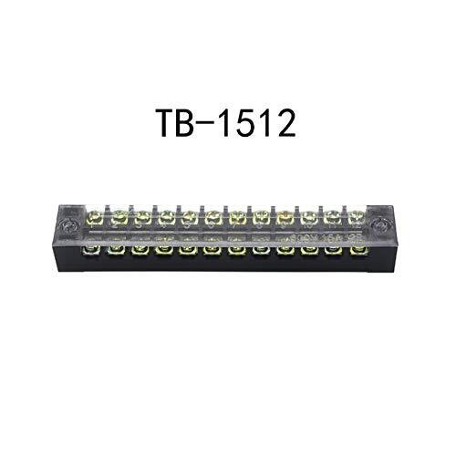 5Pcs Dual Row 12 Positions Screw Terminal Electric Barrier Strip Block 15A 600V