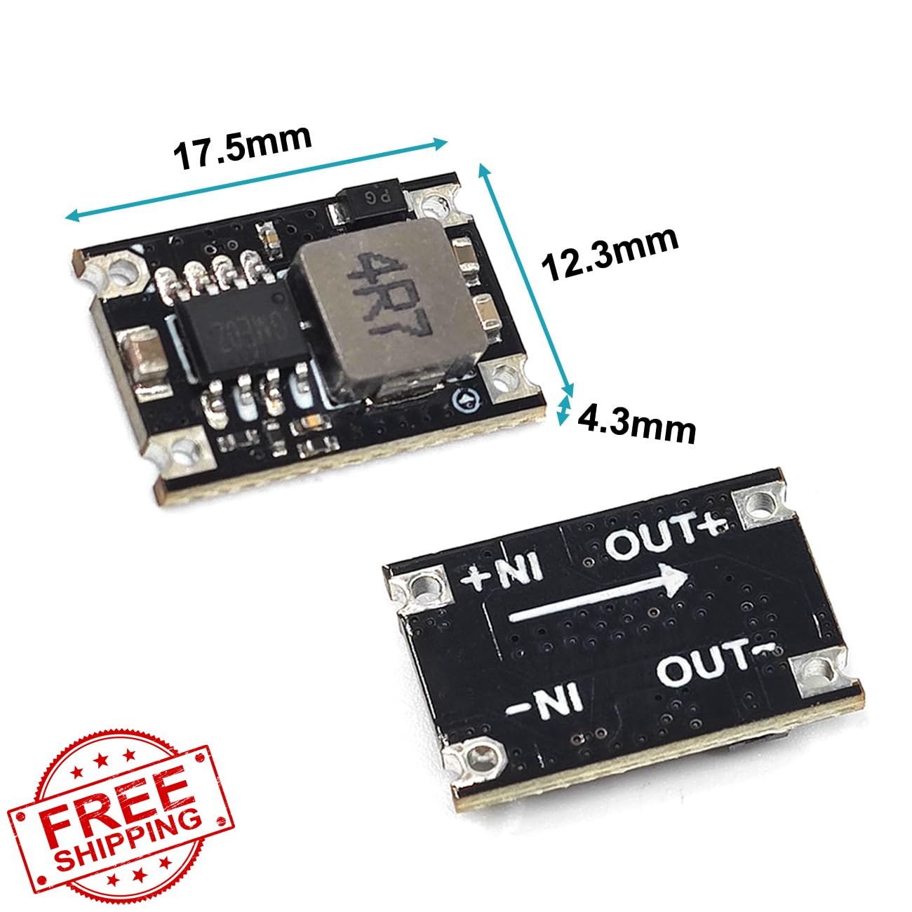 5V Buck Converter Module 5pk DC 5-30V to 5V Step Down 1.8A Regulator Board