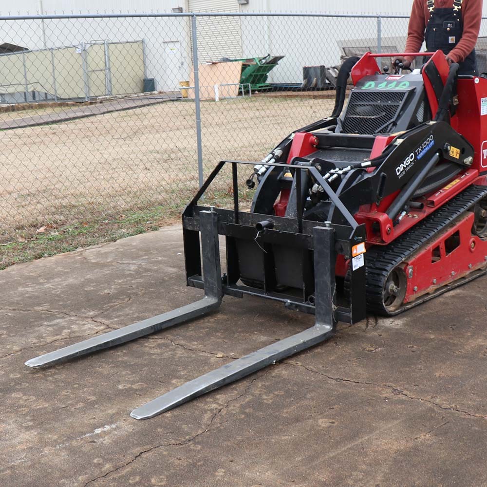 Titan Attachments Mini Skid Steer Pallet Fork Attachment, 48″ Fork Blades