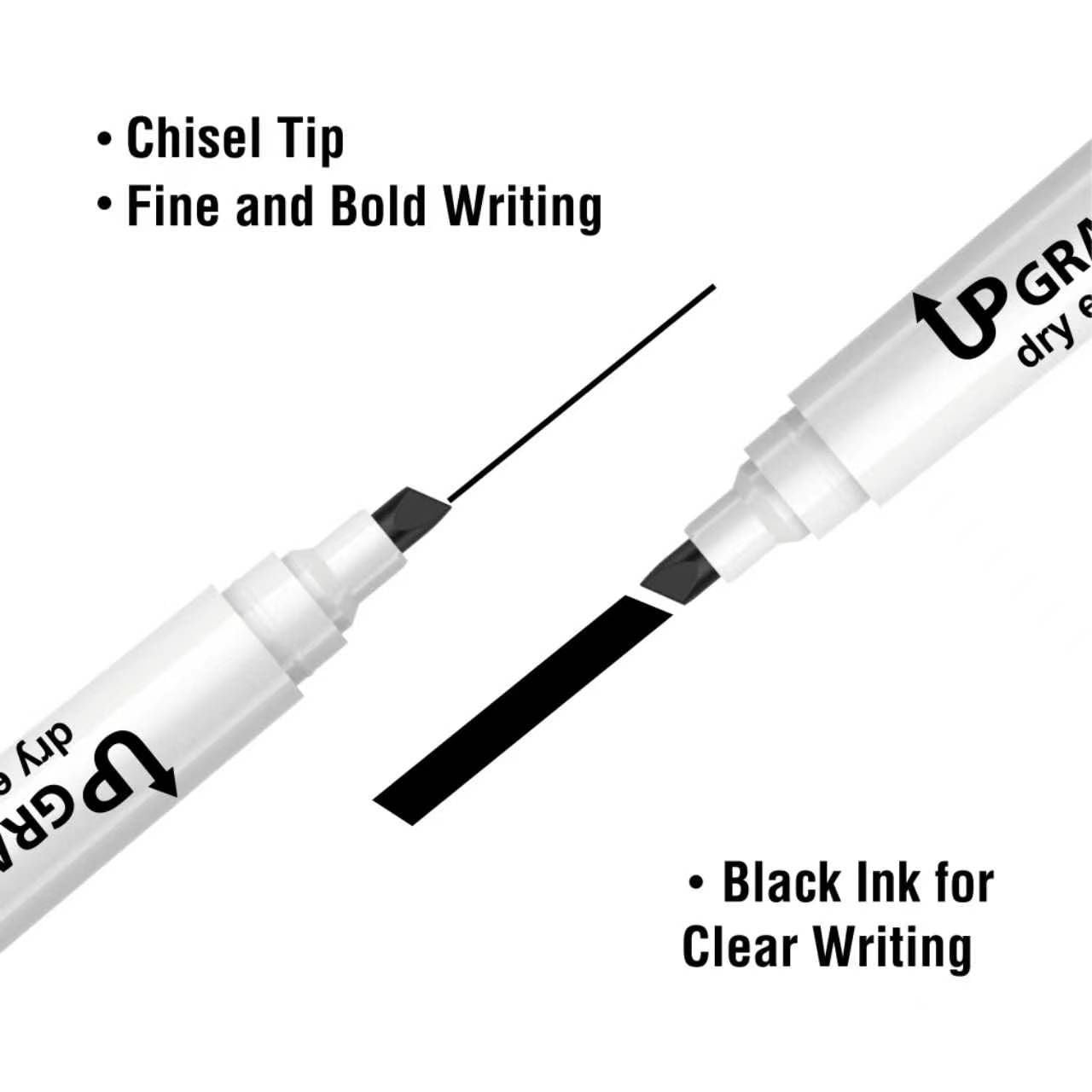 Upgrade Office Supply Dry Erase Markers, Black Low 1 Count (Pack of 4),