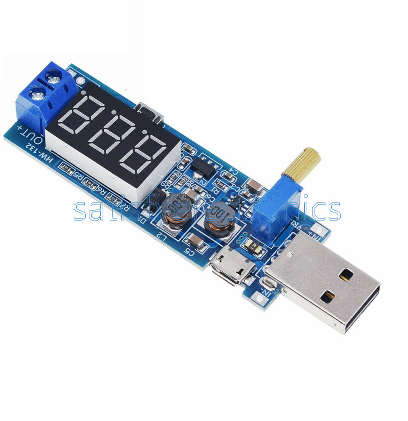 DC-DC5V to 1.2V~24V USB Step UP Down Boost Buck Adjustable Power Supply Module F