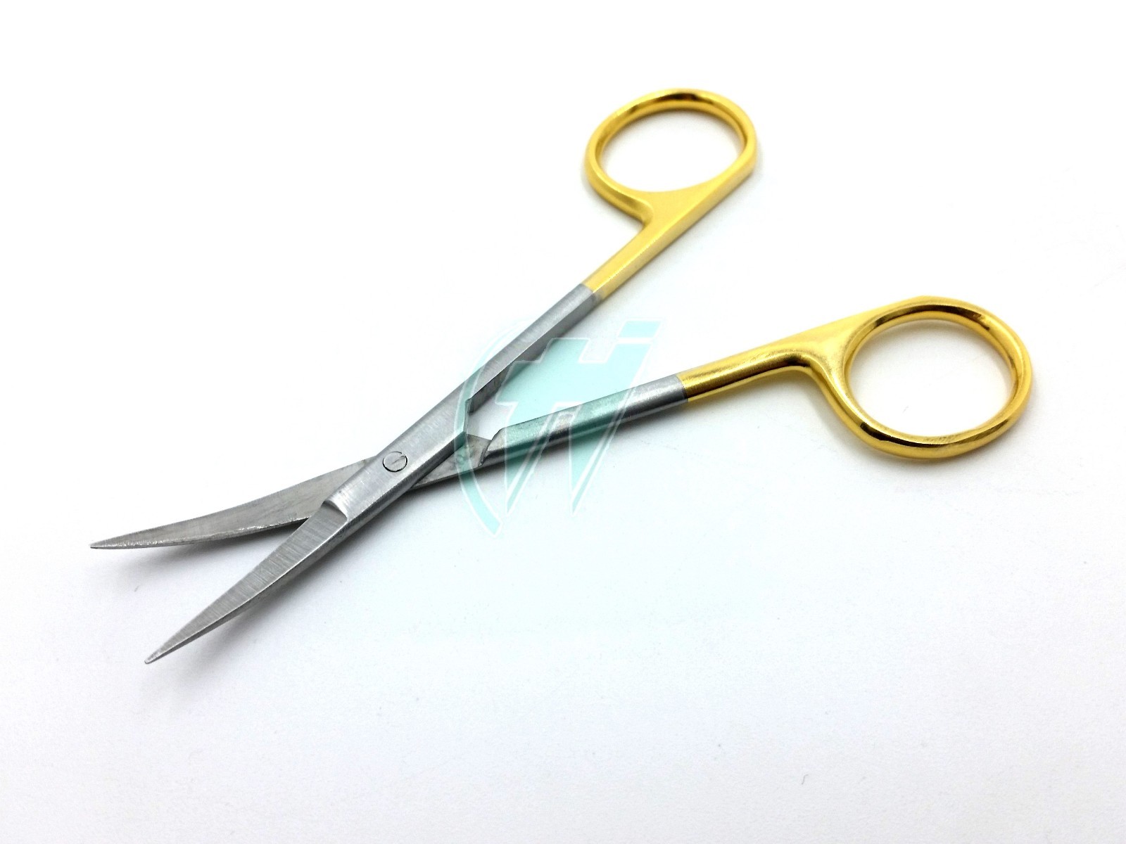 Gold Handle IRIS Micro Dissecting Scissors Curved 4.5″