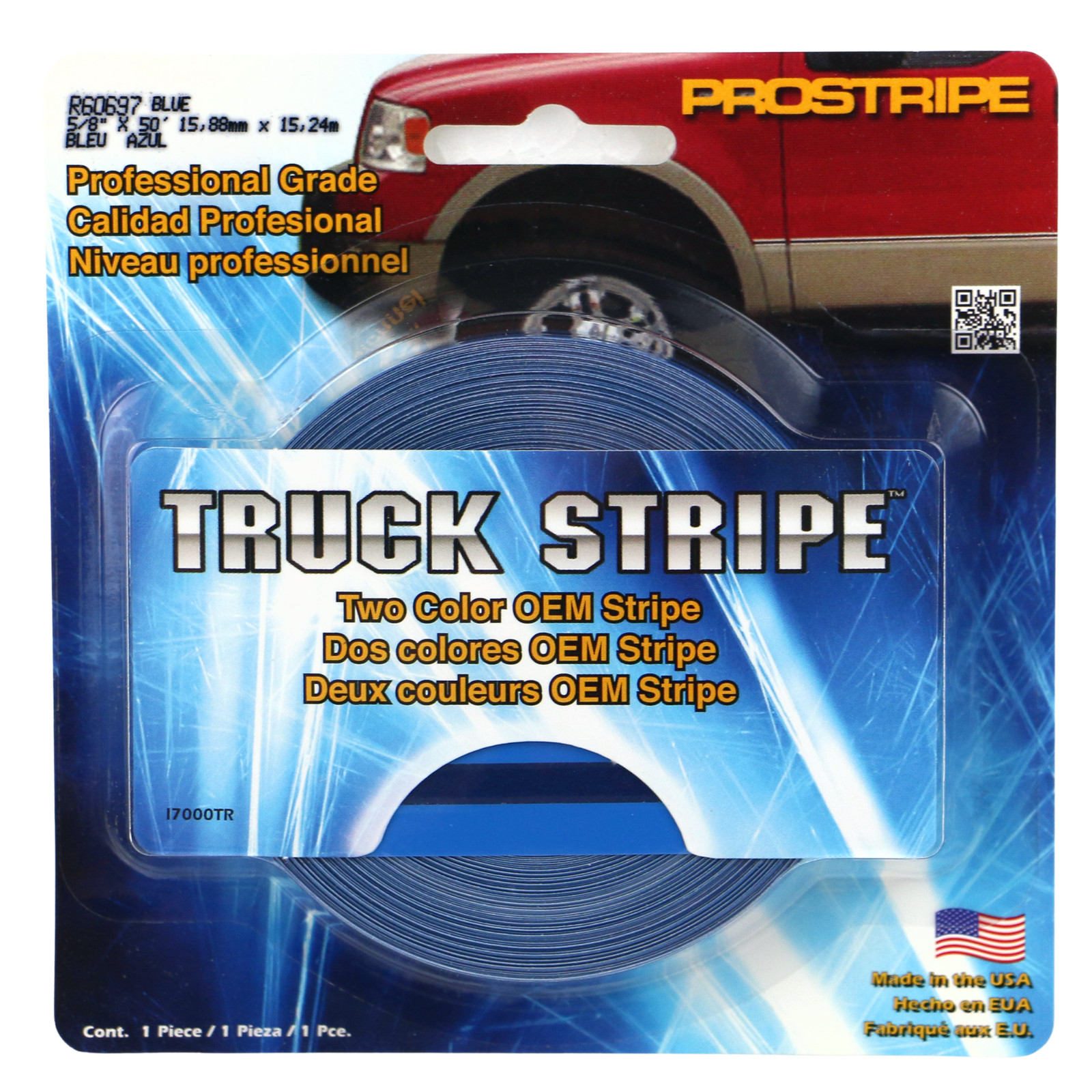 Sharpline Truck Break Pinstriping Tape: 5/8 in. x 50 ft. Medium Blue / Dark Blue