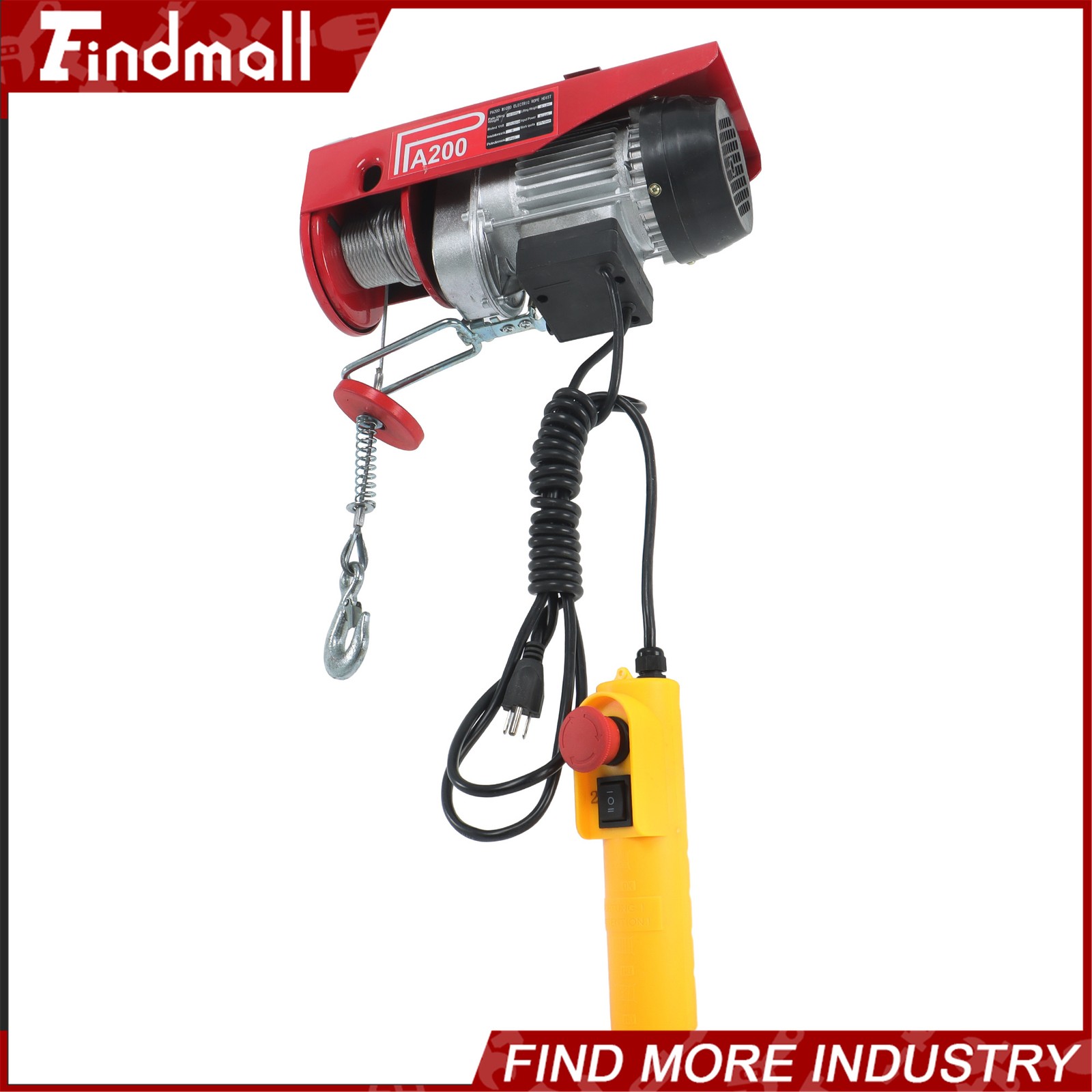 Findmall 440 Lbs Mini Electric Hoist 110V 6.6 FT/2 m Wired Remote Control