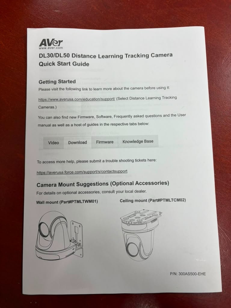 Aver DL30 Auto Tracking Distance Learning Camera TESTED, remote included