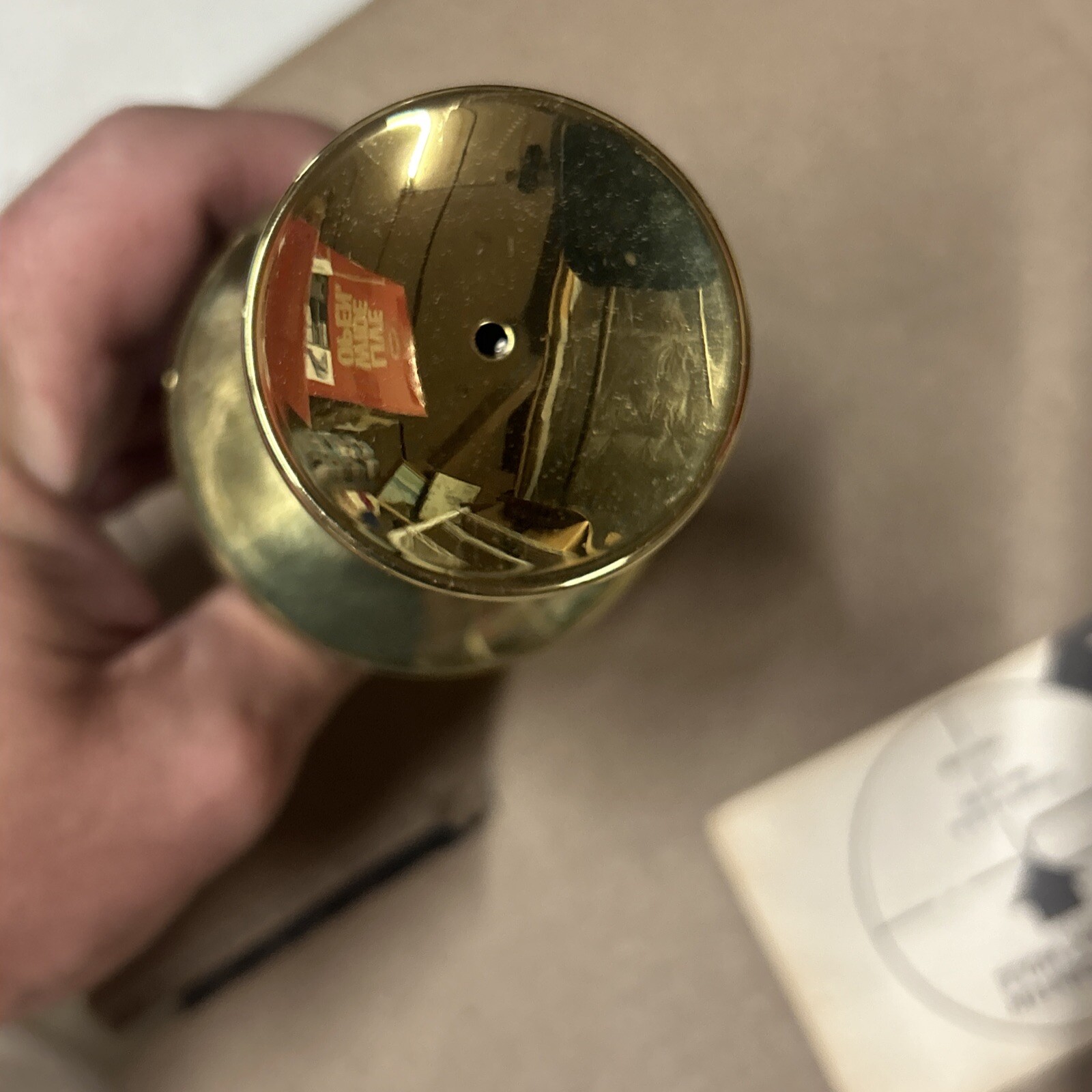 Schlage F40 BEL 605 Bell Bright Brass Privacy Bed Bath Door Knob Bathroom