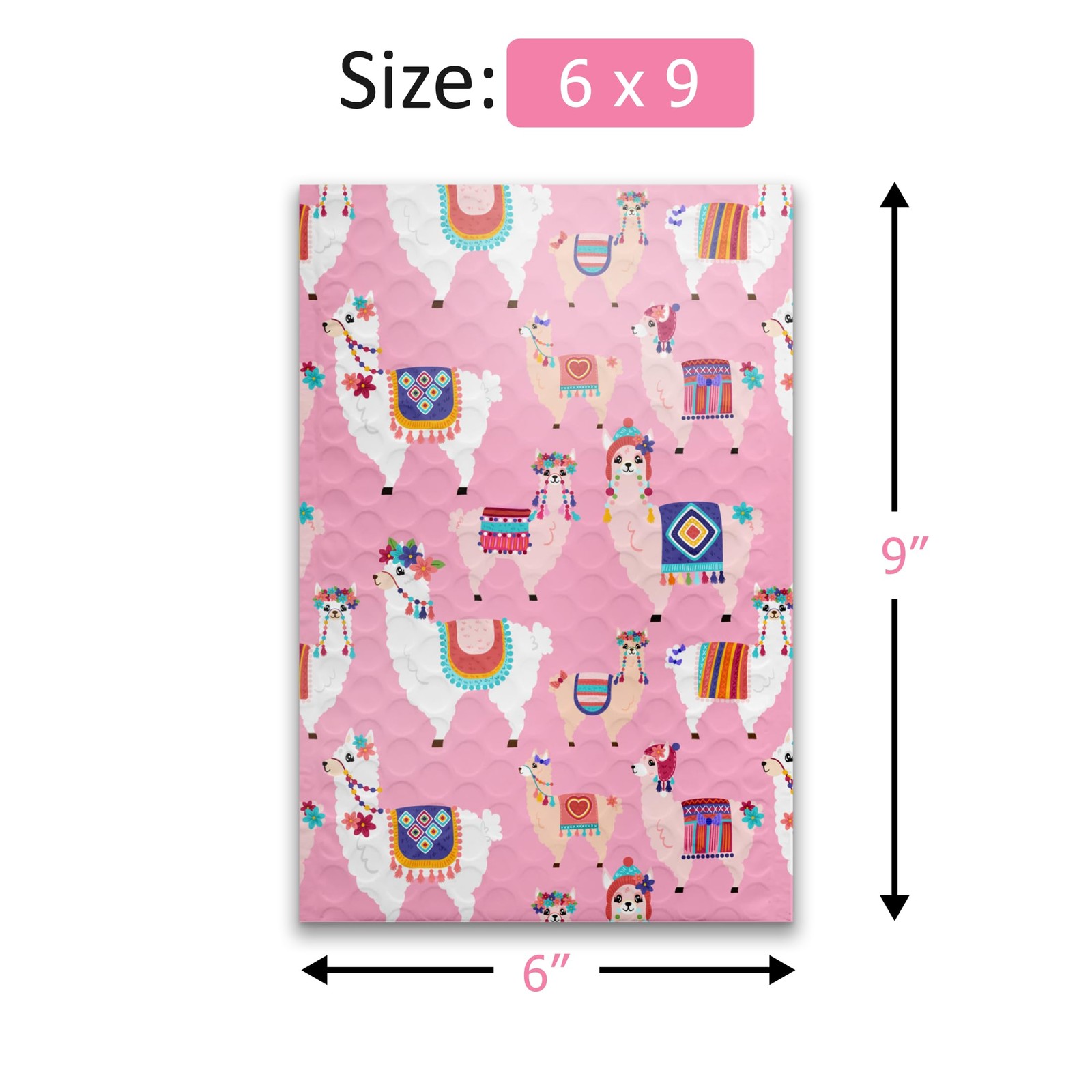#0 6×9 (20pcs) Llamas Designer Self Seal Poly Bubble Mailers Shipping Envelop…