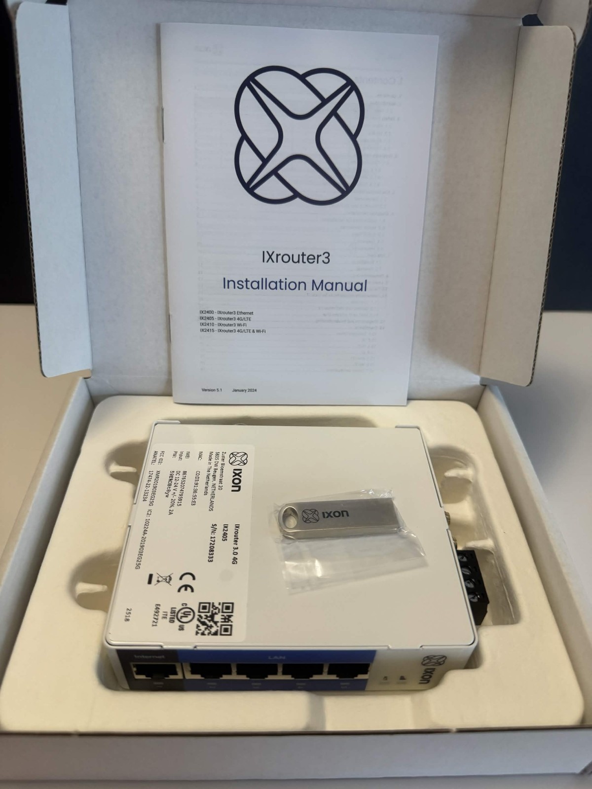 IXON IXrouter3 IX2405 4G LTE Industrial Remote Access Router Kit New