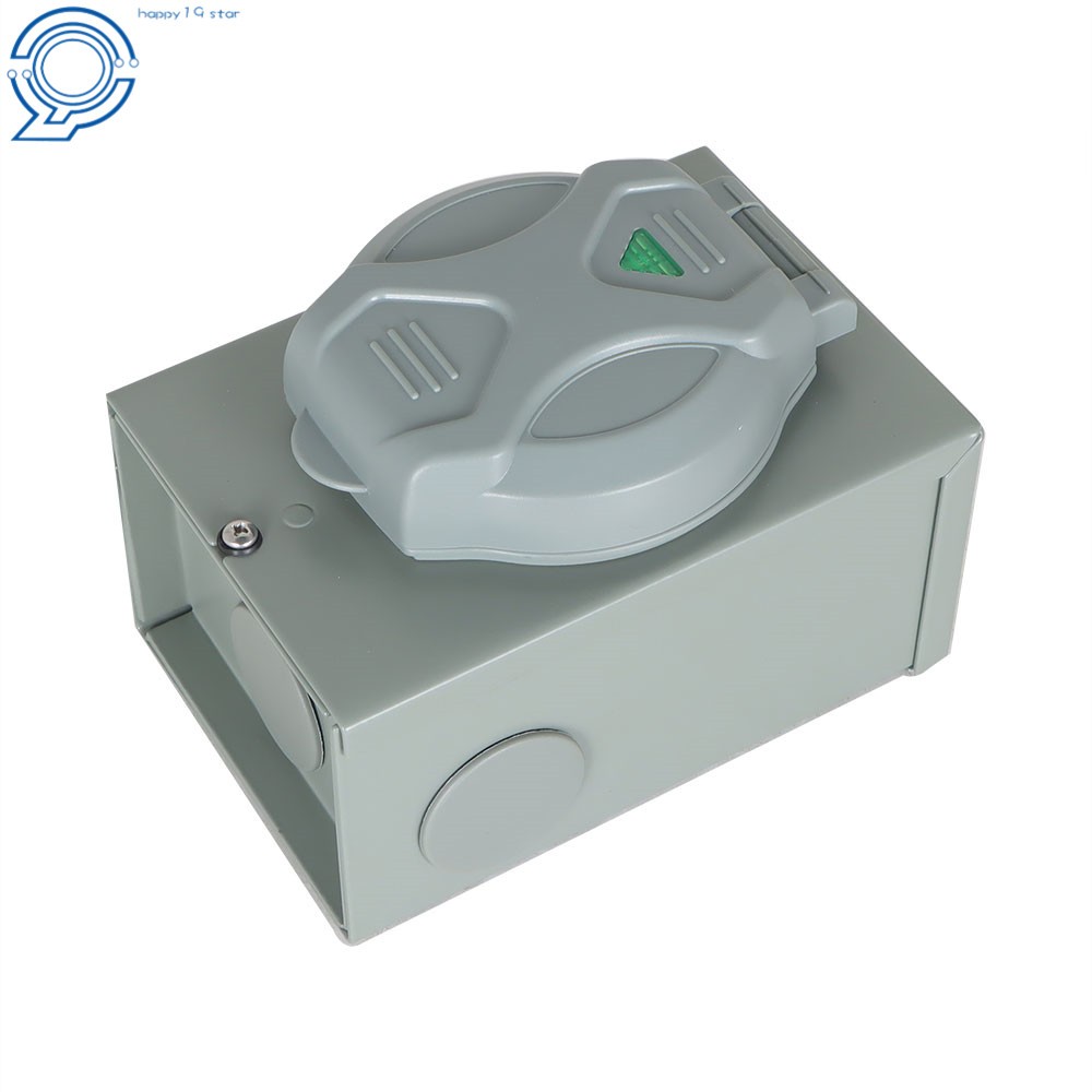 Upgraded 50 AMP Generator Power Inlet Box List Locking 3 Prong 125V Waterproof