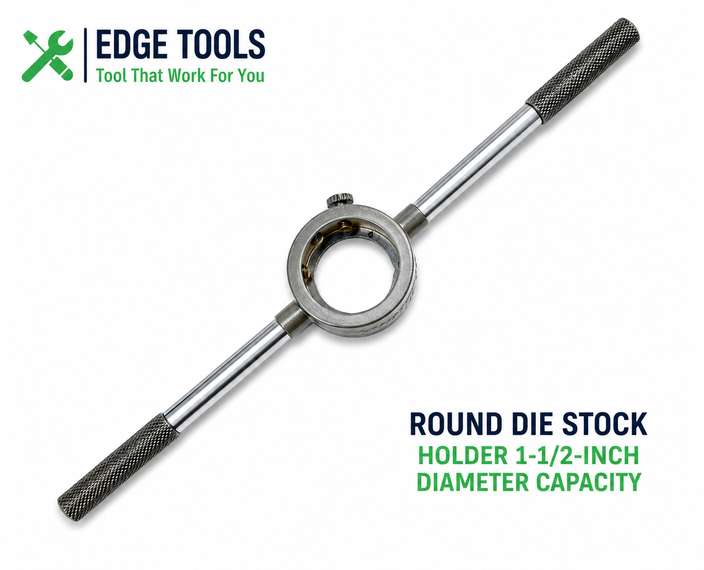 Heavy Duty Round Die Stock Handle Wrench Holder 1-1/2 Inch Diameter EDGE Tools