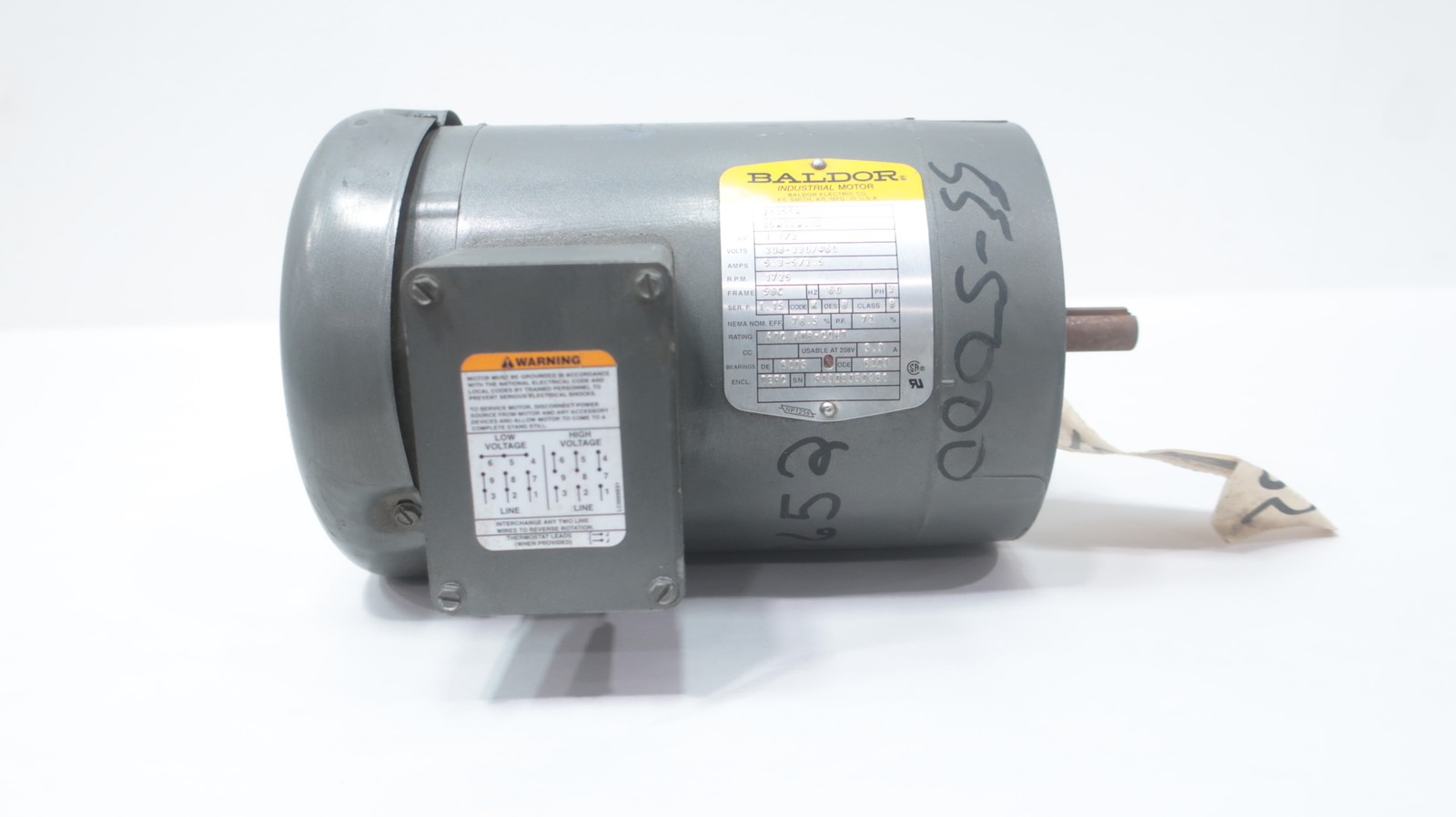 Baldor VM3554 Ac Motor 208-230v/460v-ac 1725rpm 1-1/2hp 3ph 56c