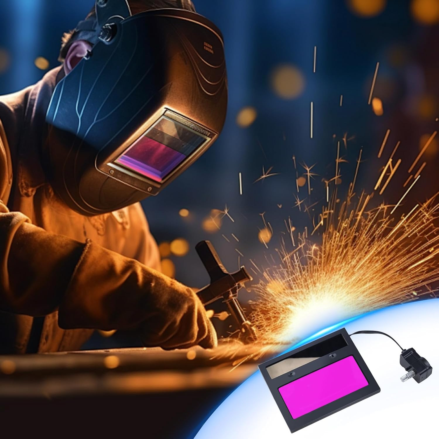 Auto Darkening Welding Lens, 4.33″X3.54″ Ajustable Solar Welding Helmet Mask Len